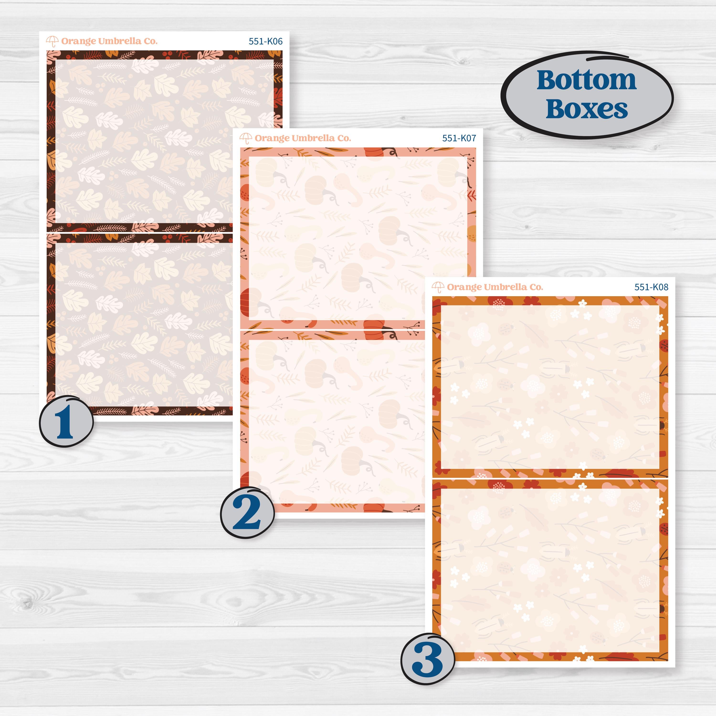 Fall Planner Kit | 7x9 Erin Condren Daily Duo Planner Kit Stickers | Autumn Folk | KIT-551-K