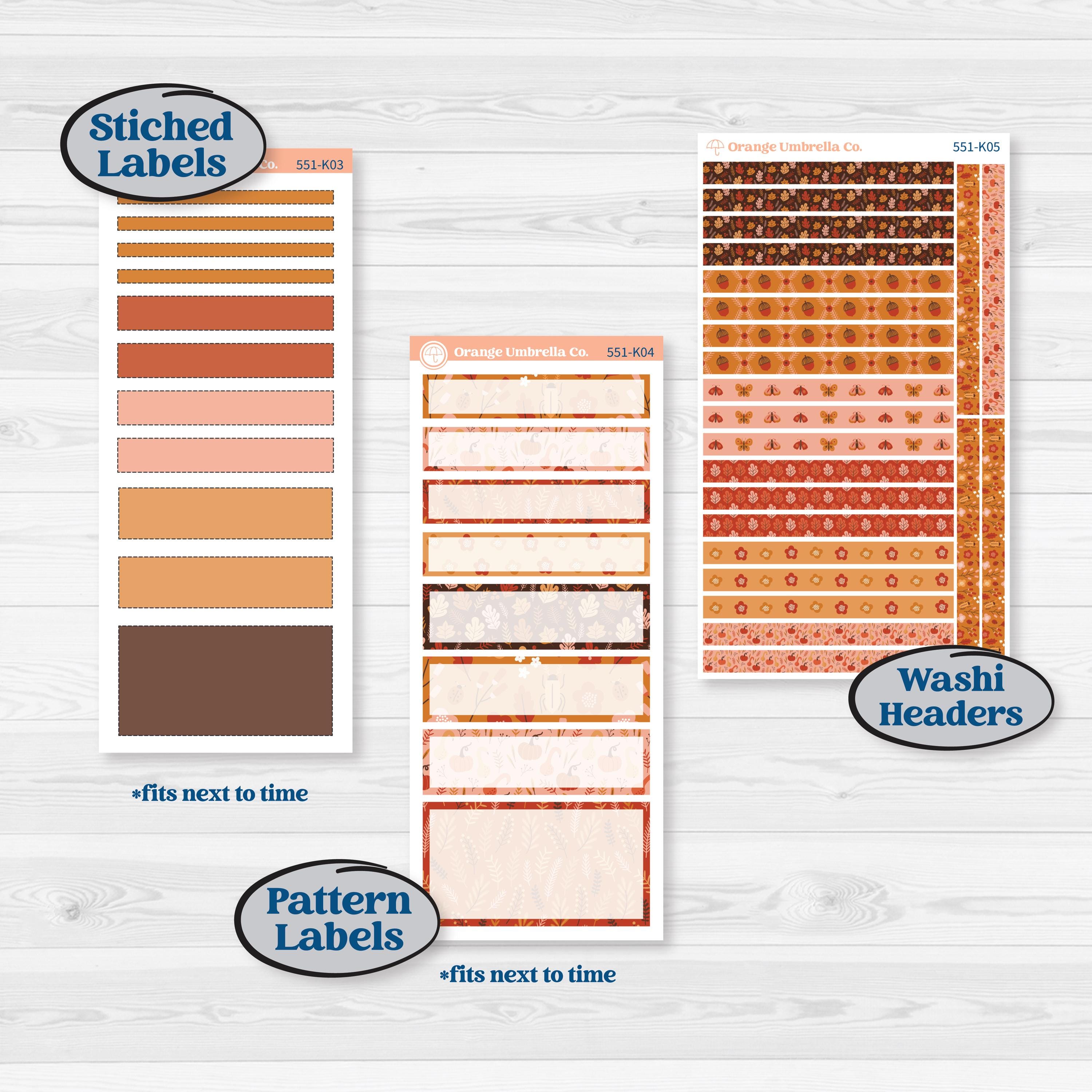 Fall Planner Kit | 7x9 Erin Condren Daily Duo Planner Kit Stickers | Autumn Folk | KIT-551-K