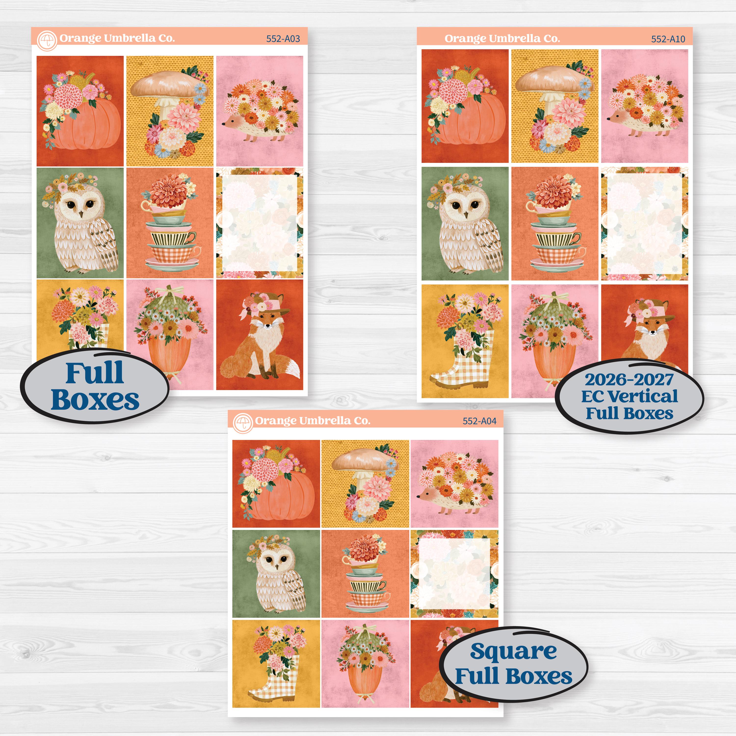 Woodland Planner Kit | Weekly Sticker Kit for Vertical Planners like Erin Condren | Fox & Fern | KIT-552-A