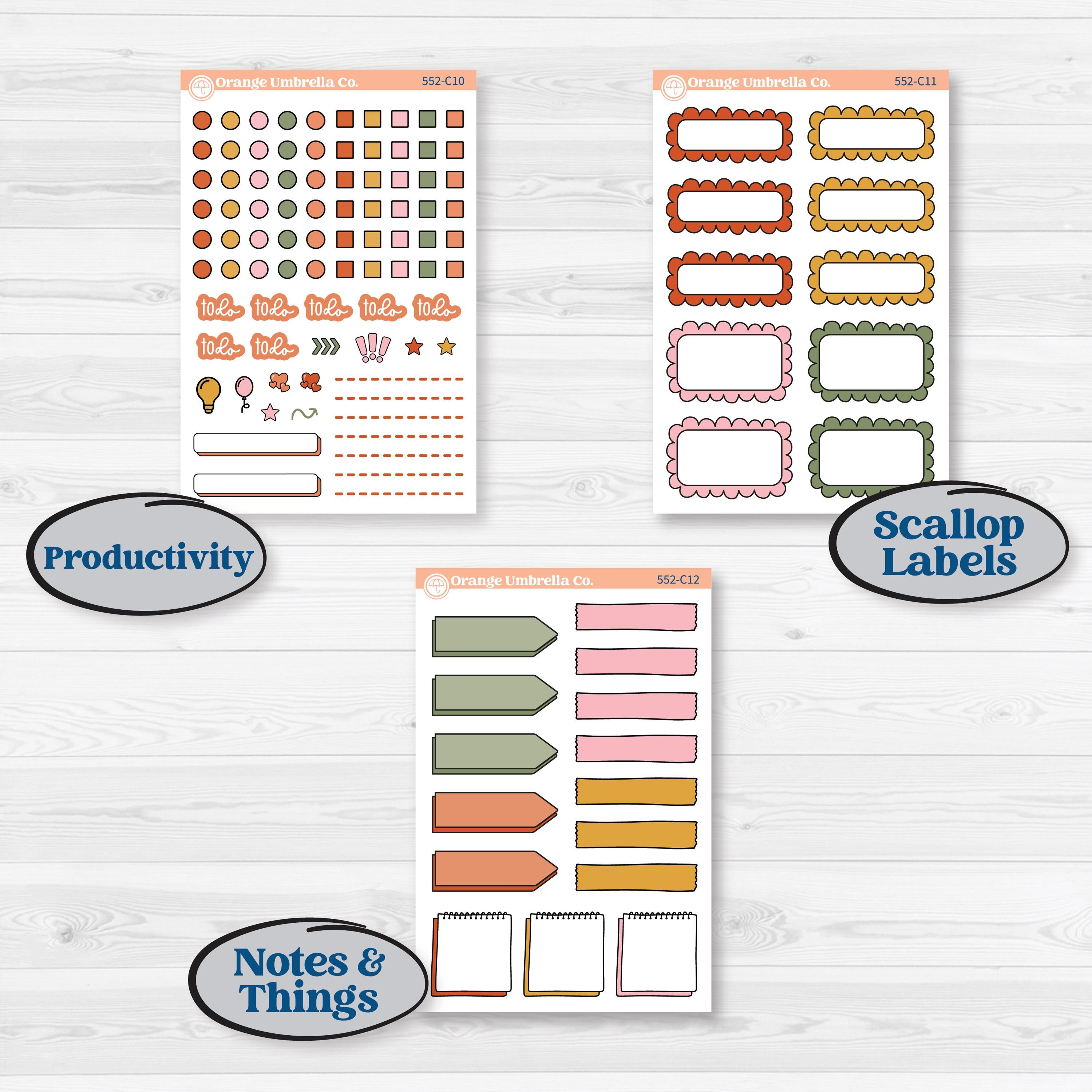 Woodland Planner Kit | Weekly Add-On Labels Planner Kit Stickers | Fox & Fern | KIT-552-C