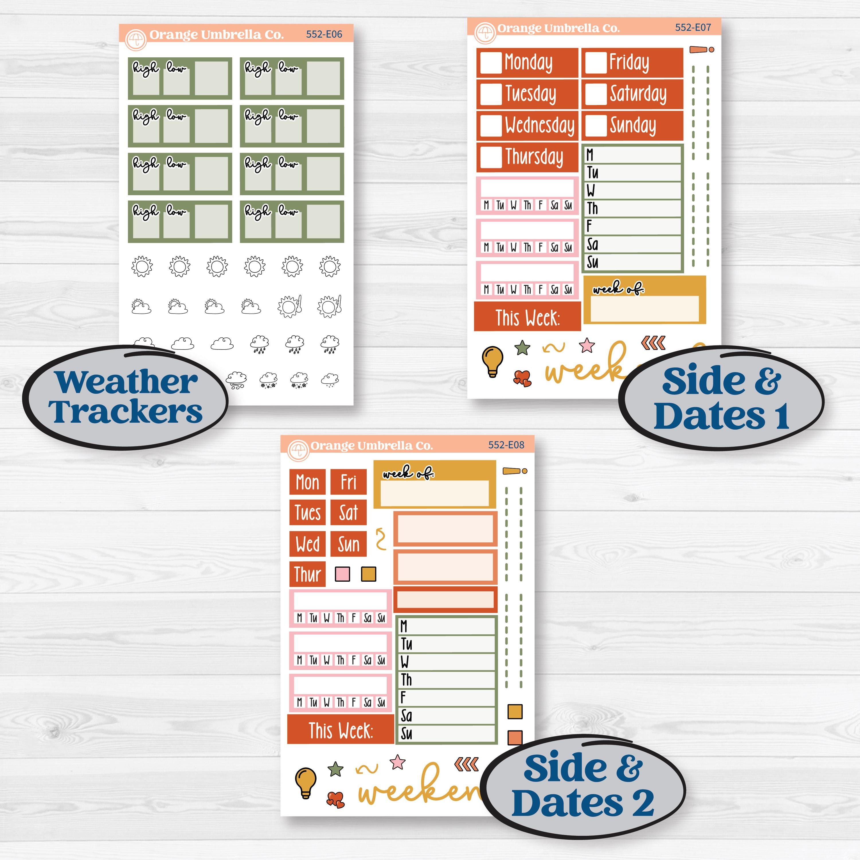 Woodland Planner Kit | Hobonichi Cousin Weekly Daily Planner Kit Stickers | Fox & Fern | KIT-552-E