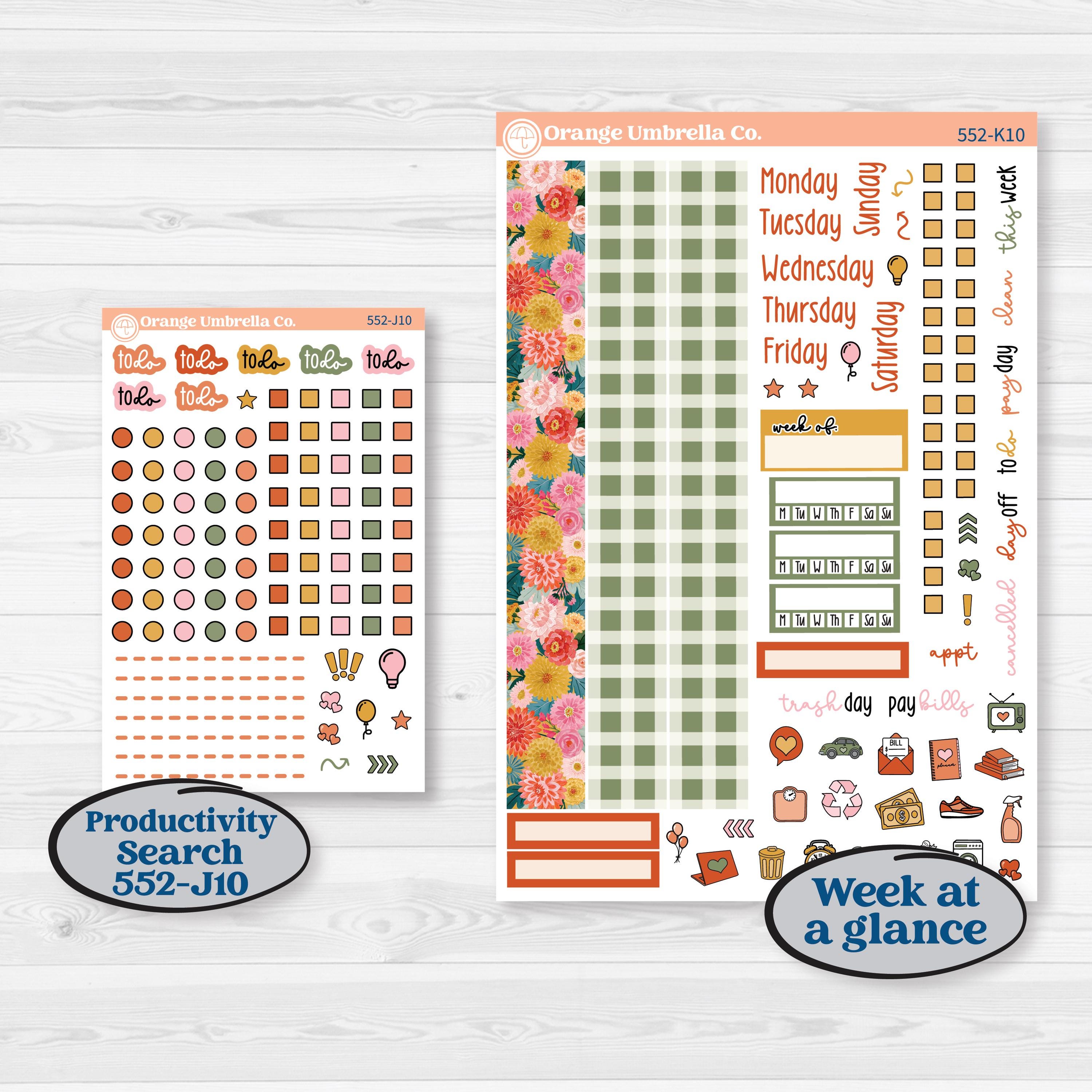 Woodland Planner Kit | 7x9 Erin Condren Daily Duo Planner Kit Stickers | Fox & Fern | KIT-552-K