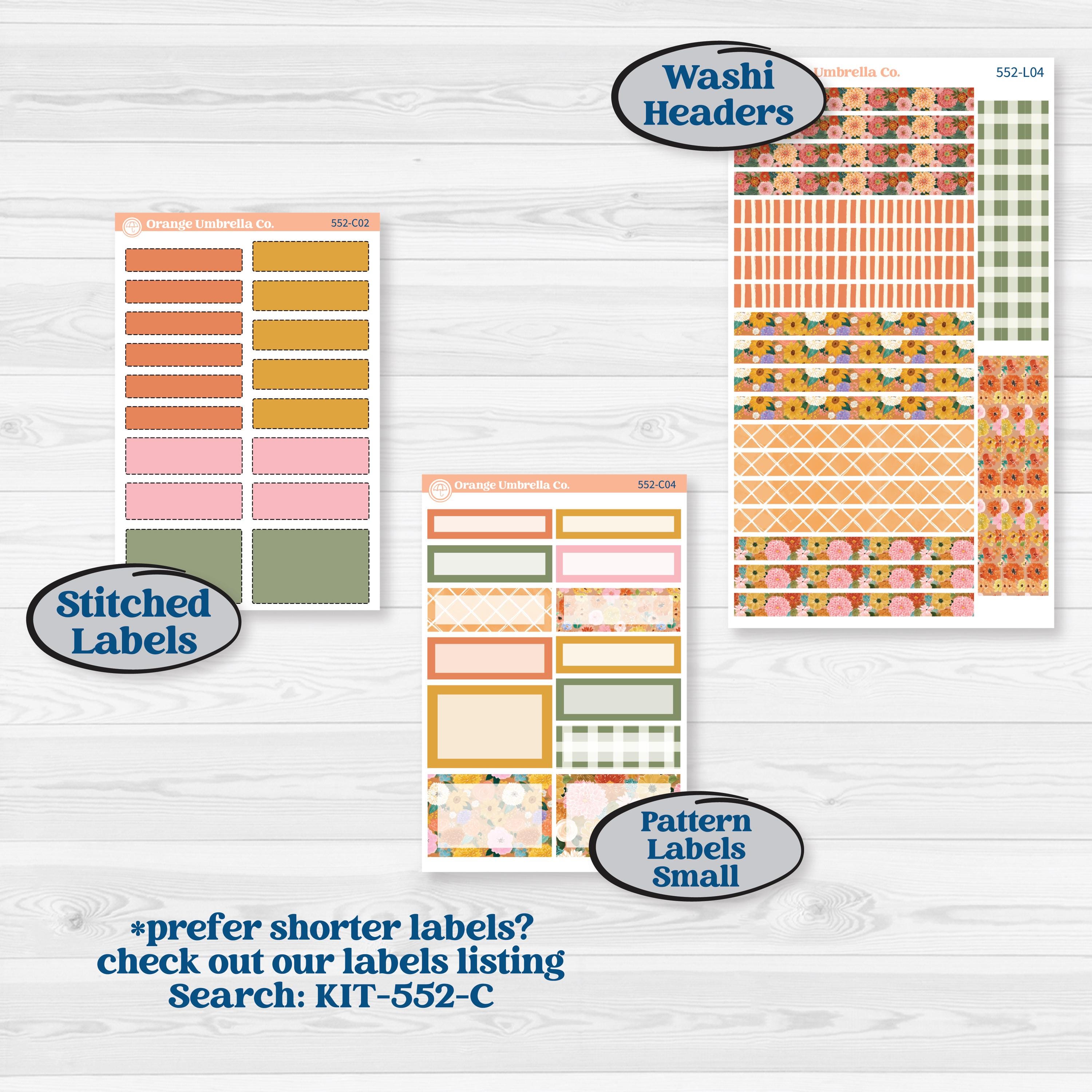 Woodland Planner Kit | 7x9 Plum Daily Planner Kit Stickers | Fox & Fern | KIT-552-L