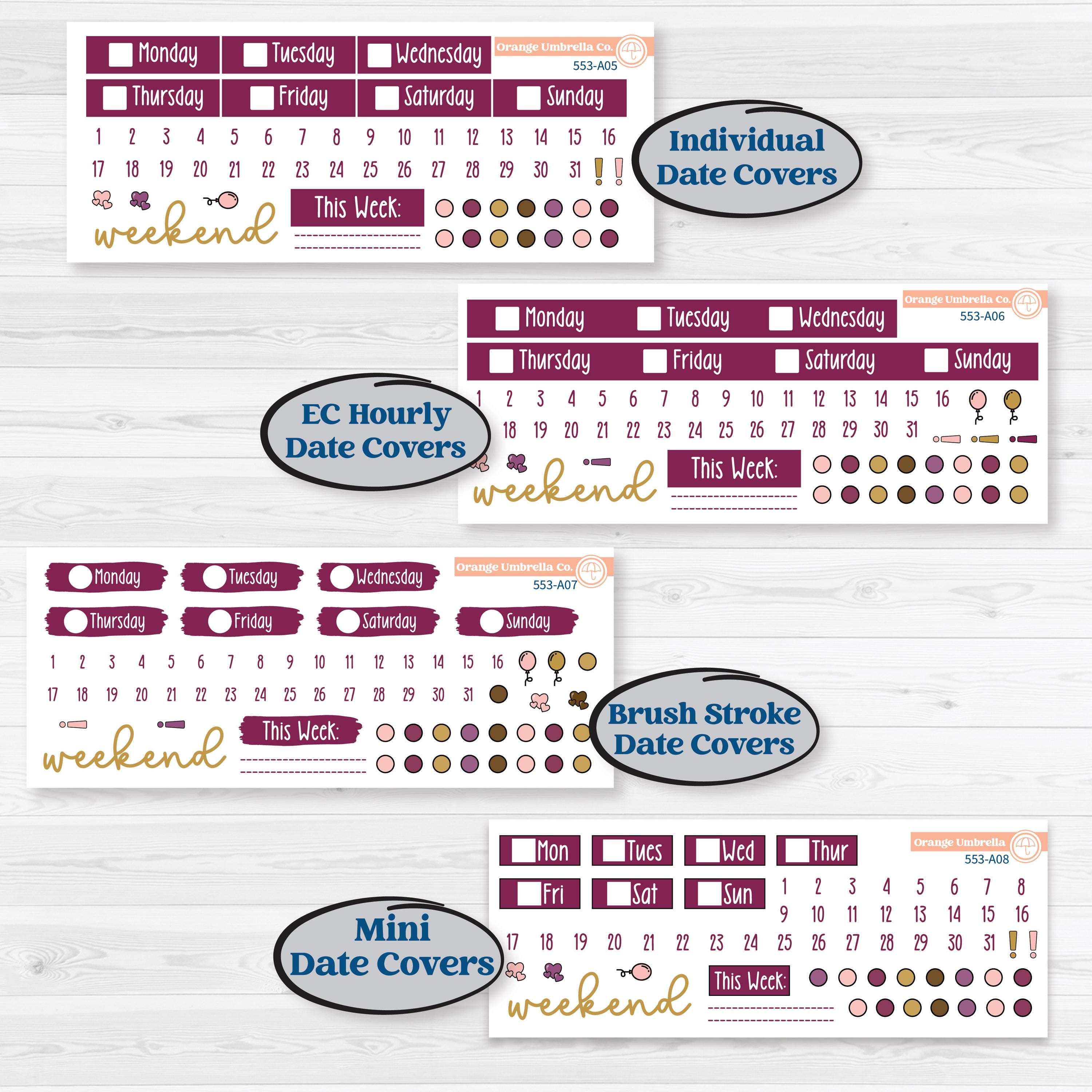 Book Planner Kit | Weekly Sticker Kit for Vertical Planners like Erin Condren | Garden Library | KIT-553-A