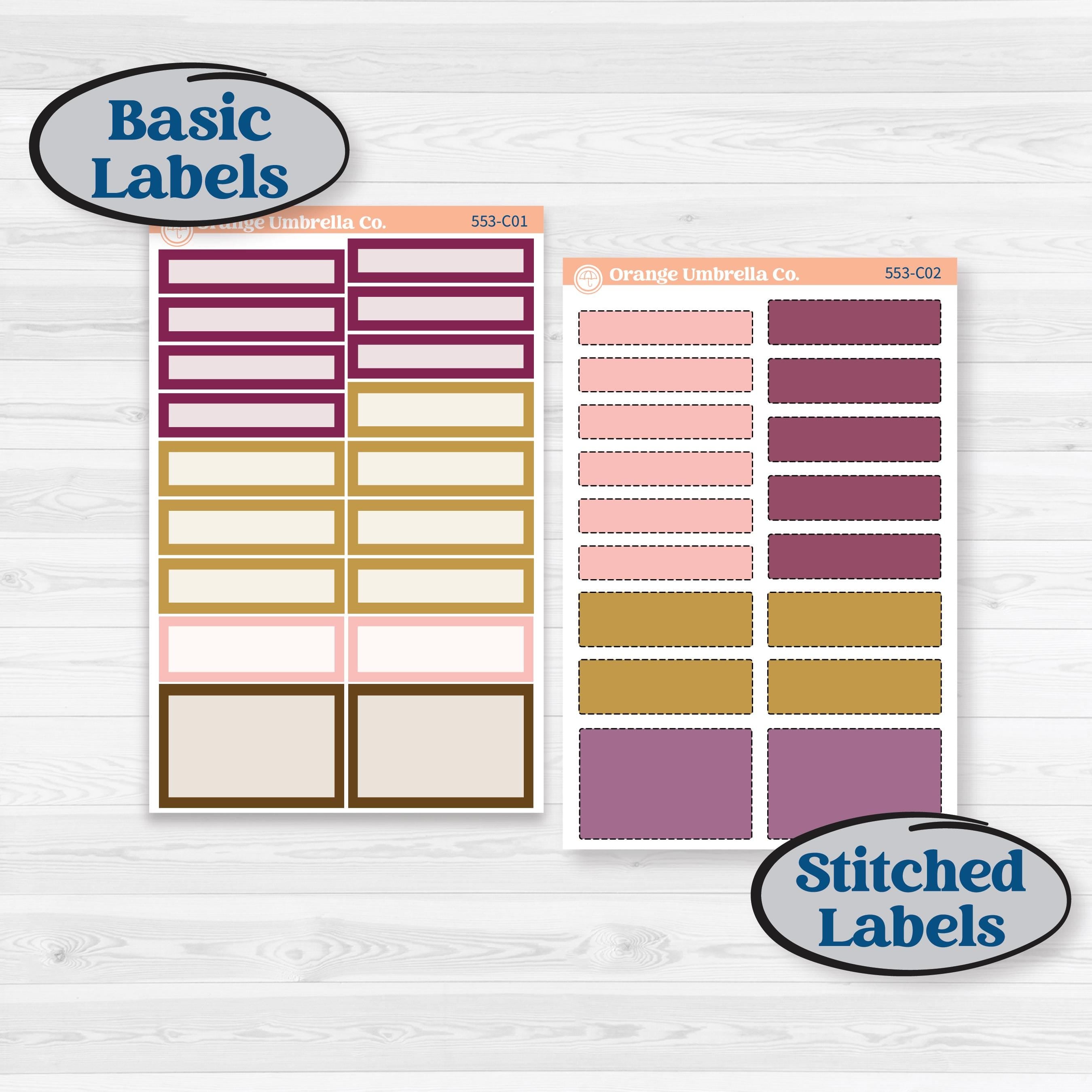 Book Planner Kit | Weekly Add-On Labels Planner Kit Stickers | Garden Library | KIT-553-C