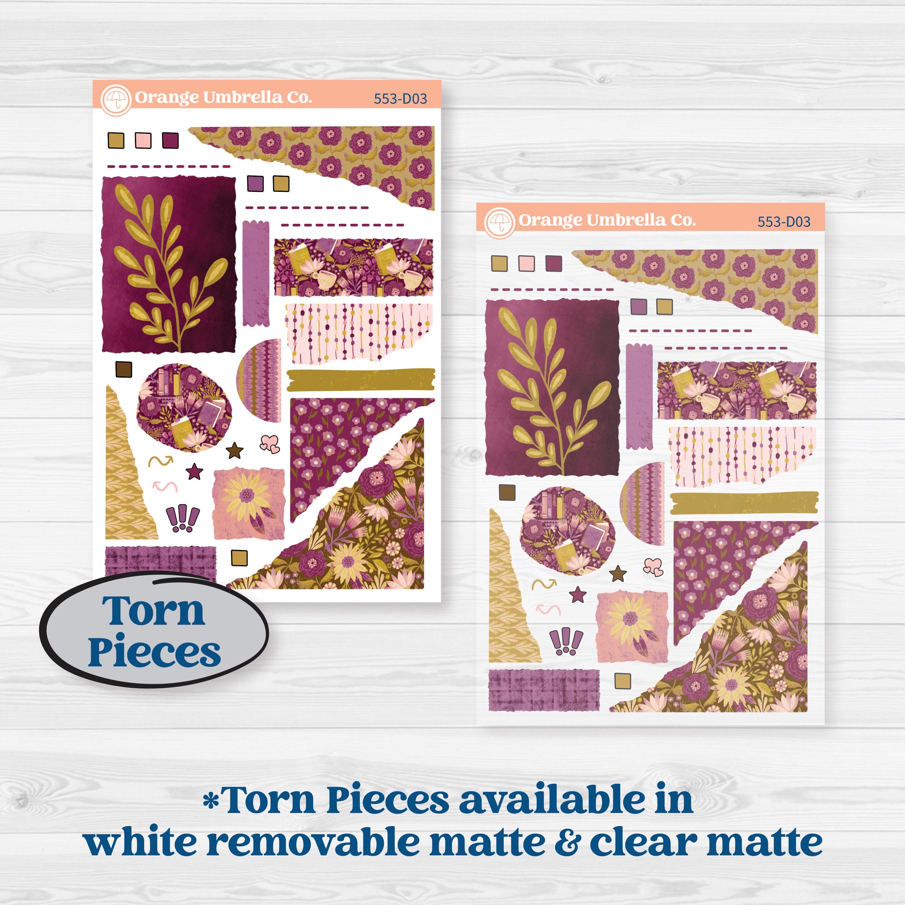 Book Planner Kit | Journaling or Scrapbooking Kit | Creative Junk Journal Planner Stickers | Garden Library | KIT-553-D