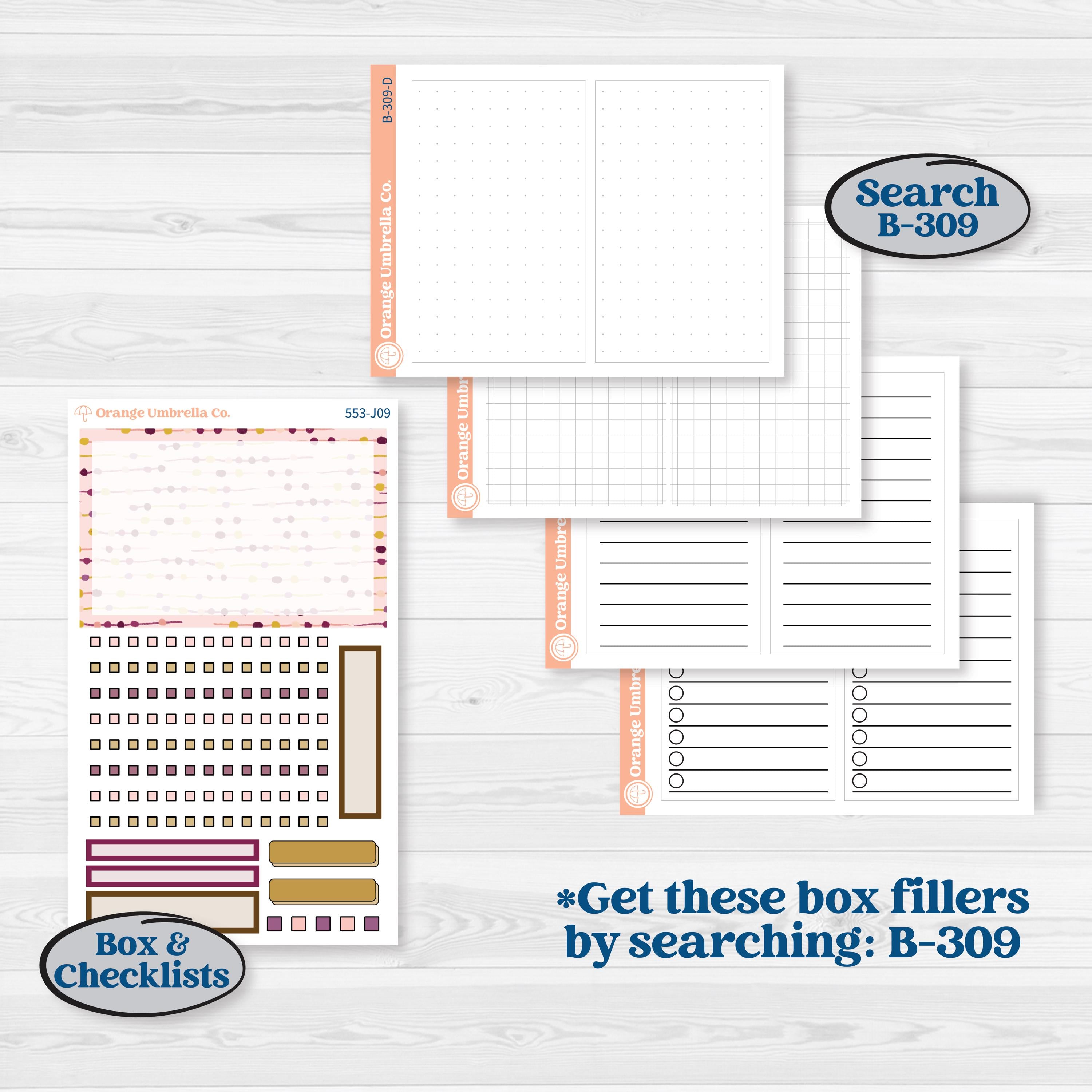 Book Planner Kit | A5 Daily Duo Planner Kit Stickers | Garden Library | KIT-553-J