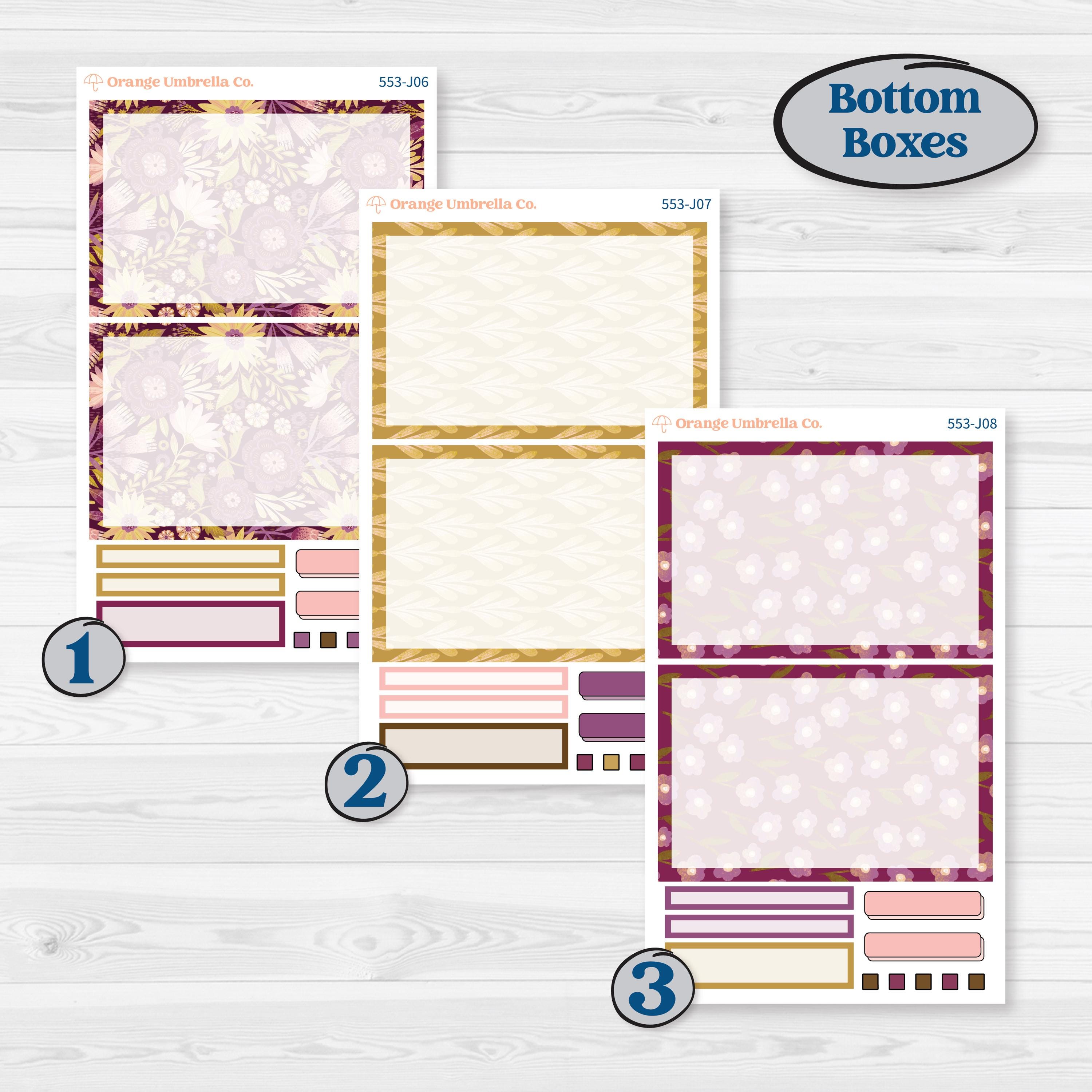 Book Planner Kit | A5 Daily Duo Planner Kit Stickers | Garden Library | KIT-553-J