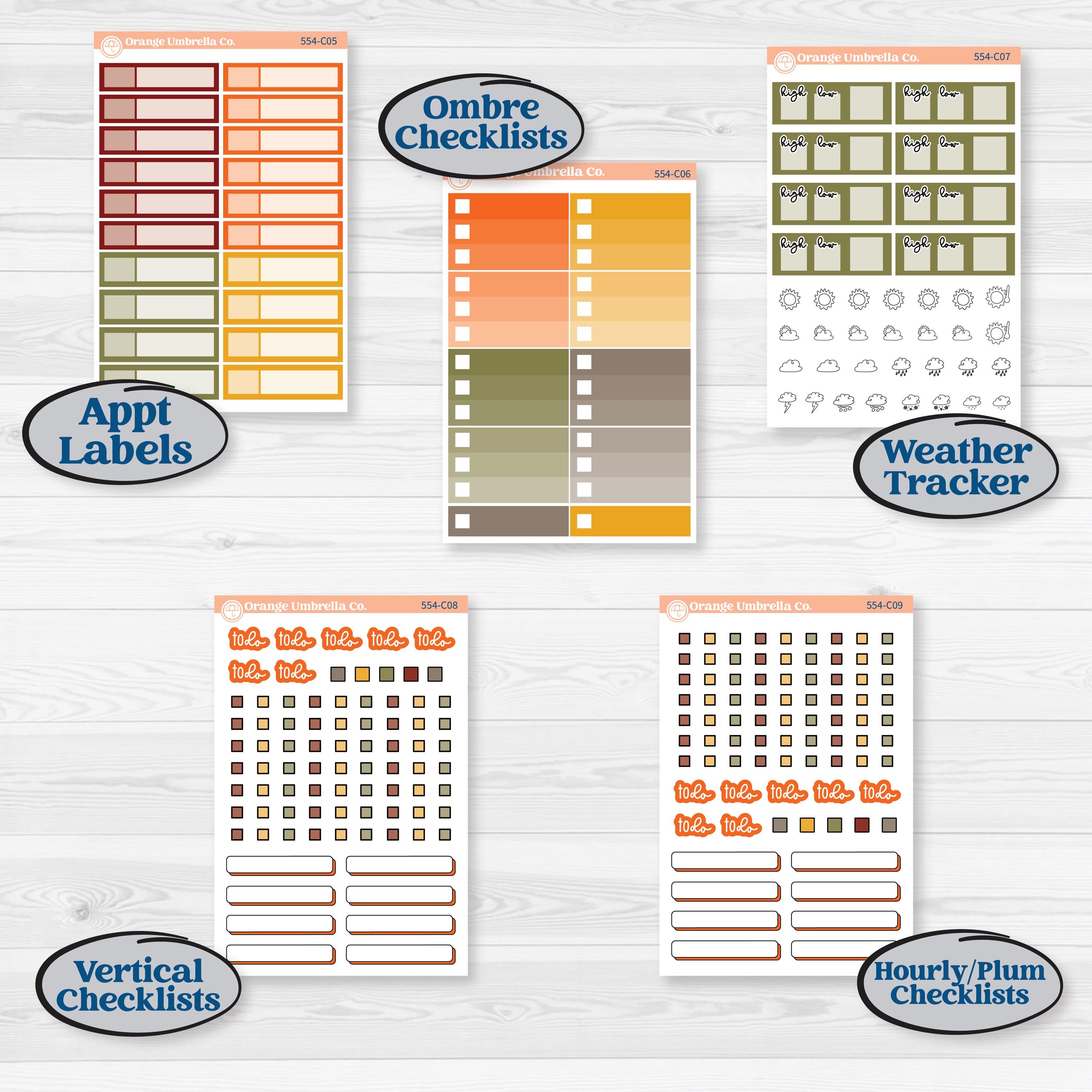 Thanksgiving Planner Kit | Weekly Add-On Labels Planner Kit Stickers | Gather In Gratitude | KIT-554-C