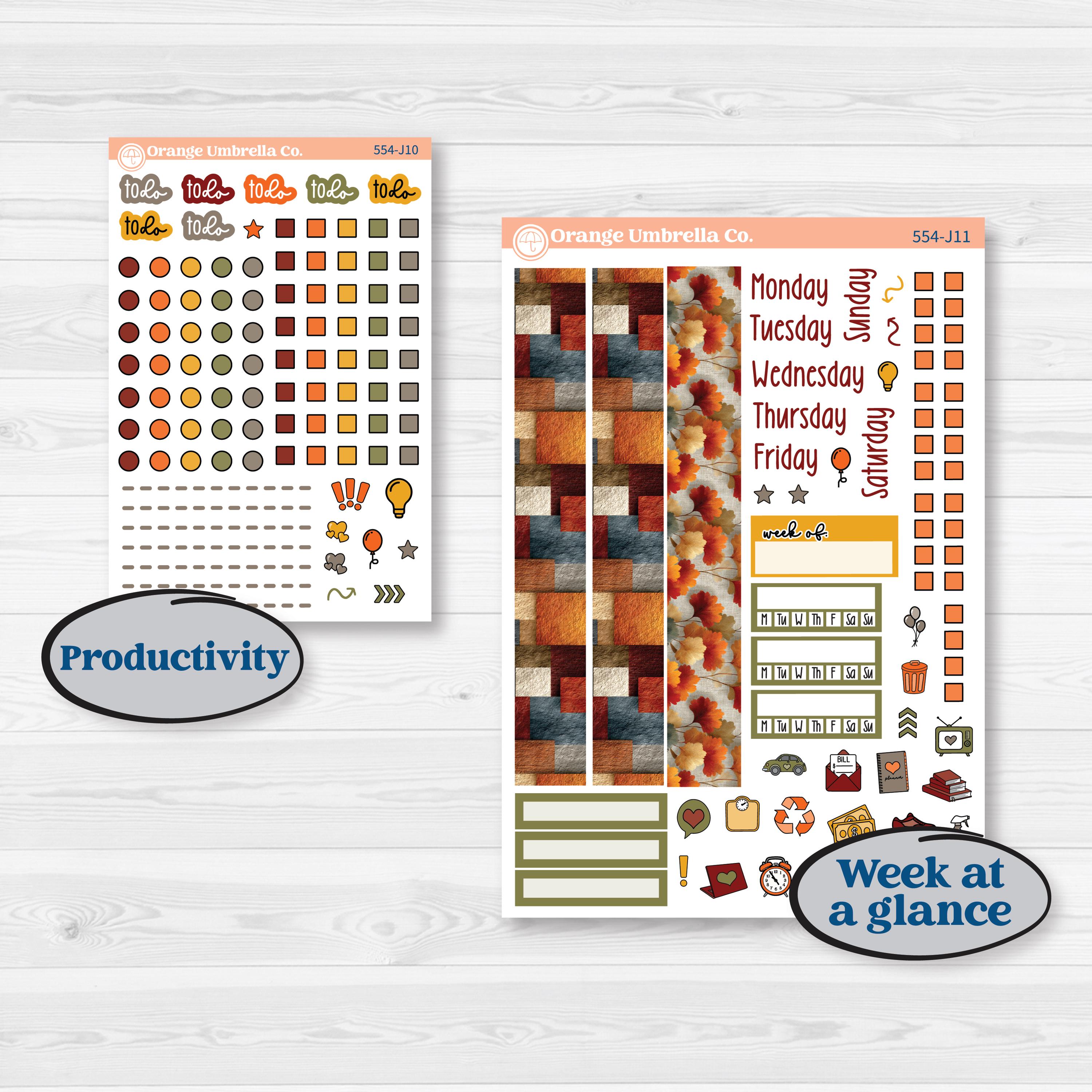 Thanksgiving Planner Kit | A5 Daily Duo Planner Kit Stickers | Gather In Gratitude | KIT-554-J