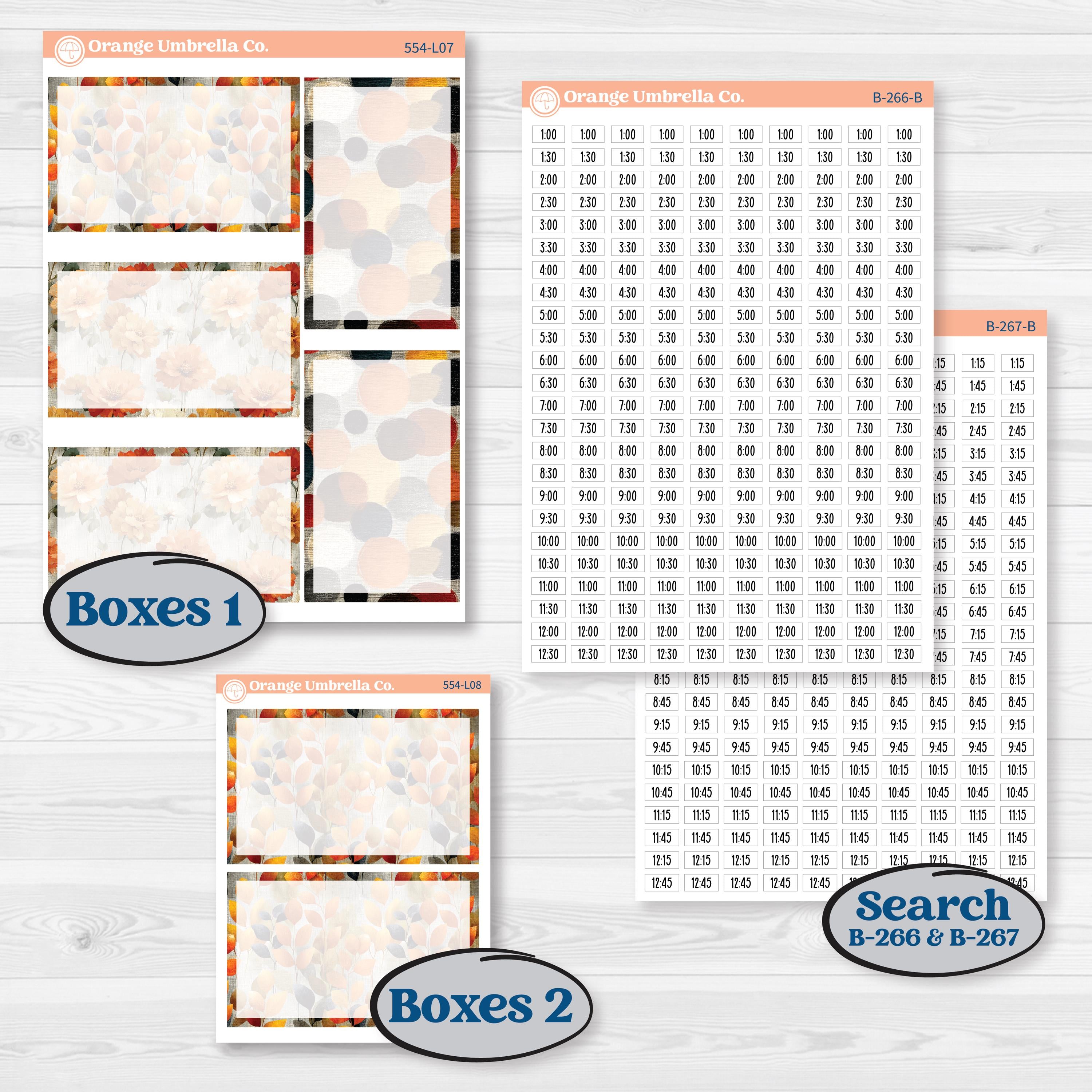 Thanksgiving Planner Kit | 7x9 Plum Daily Planner Kit Stickers | Gather In Gratitude | KIT-554-L