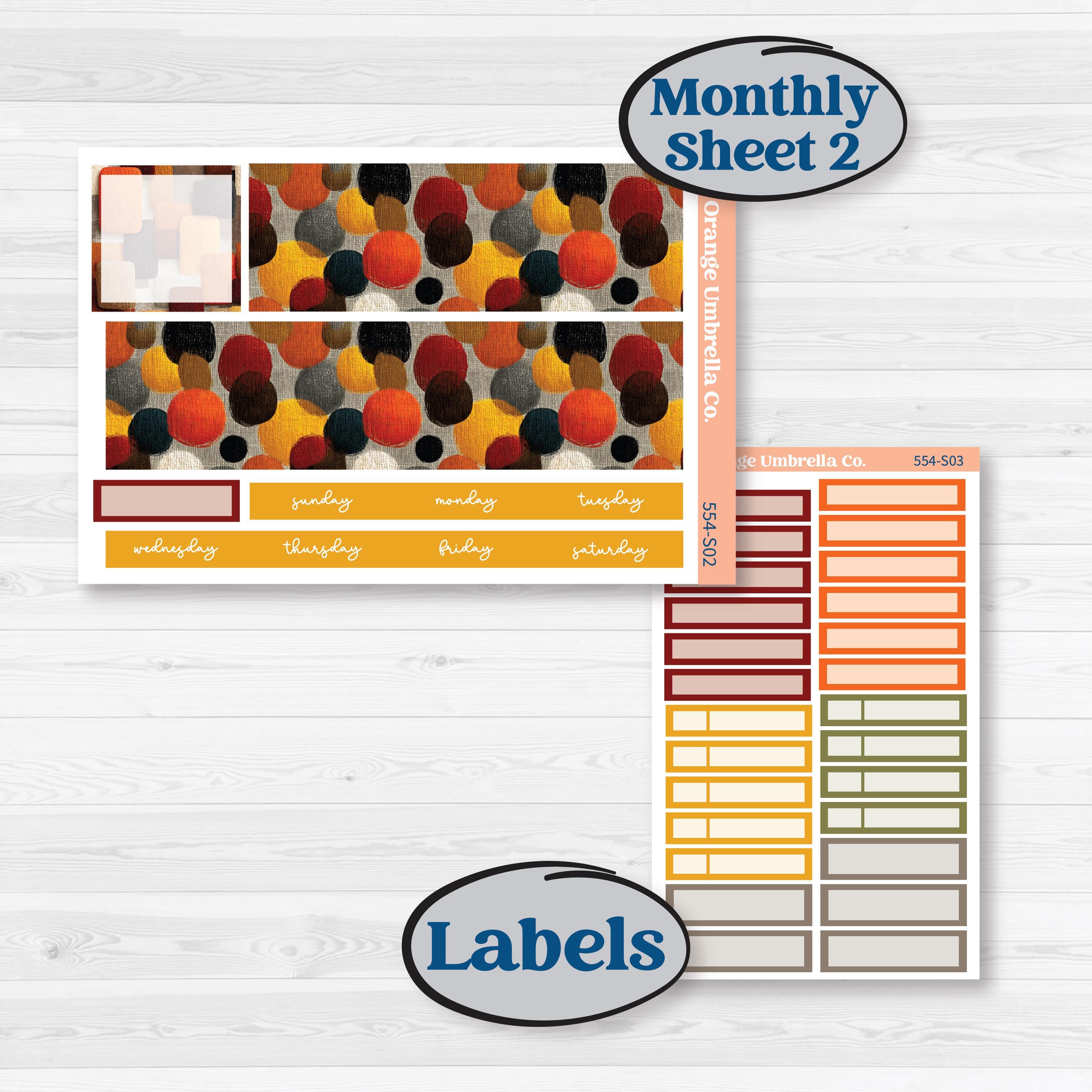 Thanksgiving Planner Kit | Hobonichi Cousin Monthly Planner Kit Stickers | Gather In Gratitude | KIT-554-S