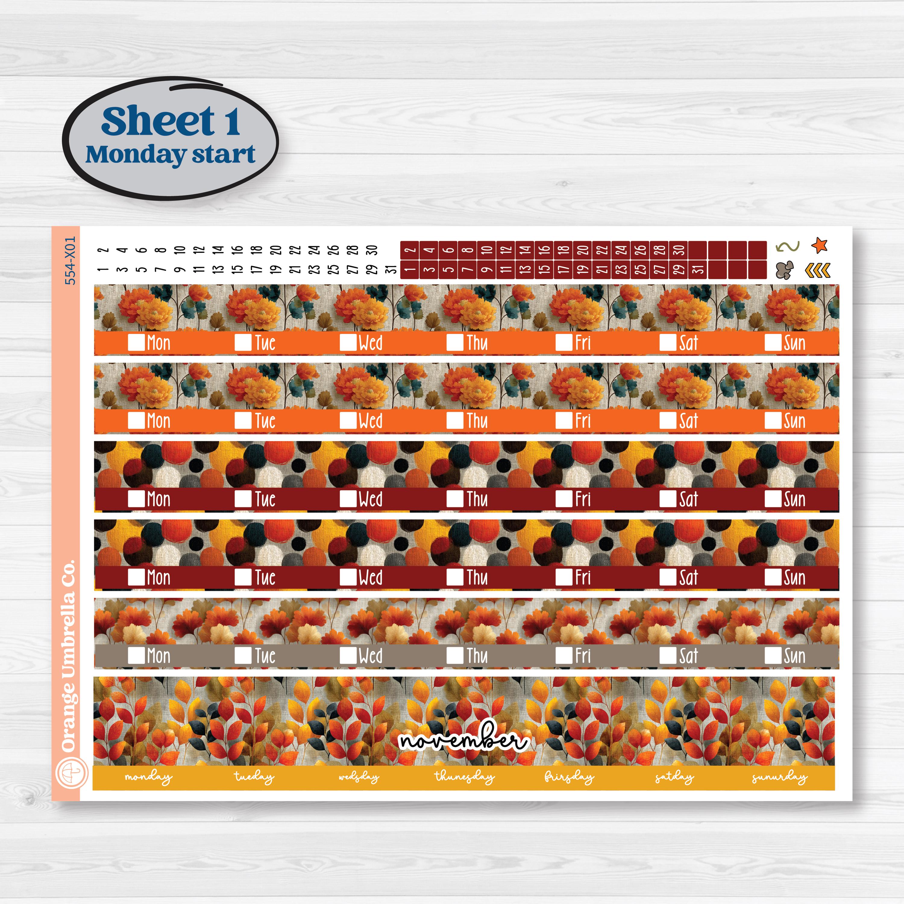 Thanksgiving Planner Kit | Laurel Denise Jo Large Planner Kit Stickers | Gather In Gratitude | KIT-554-X