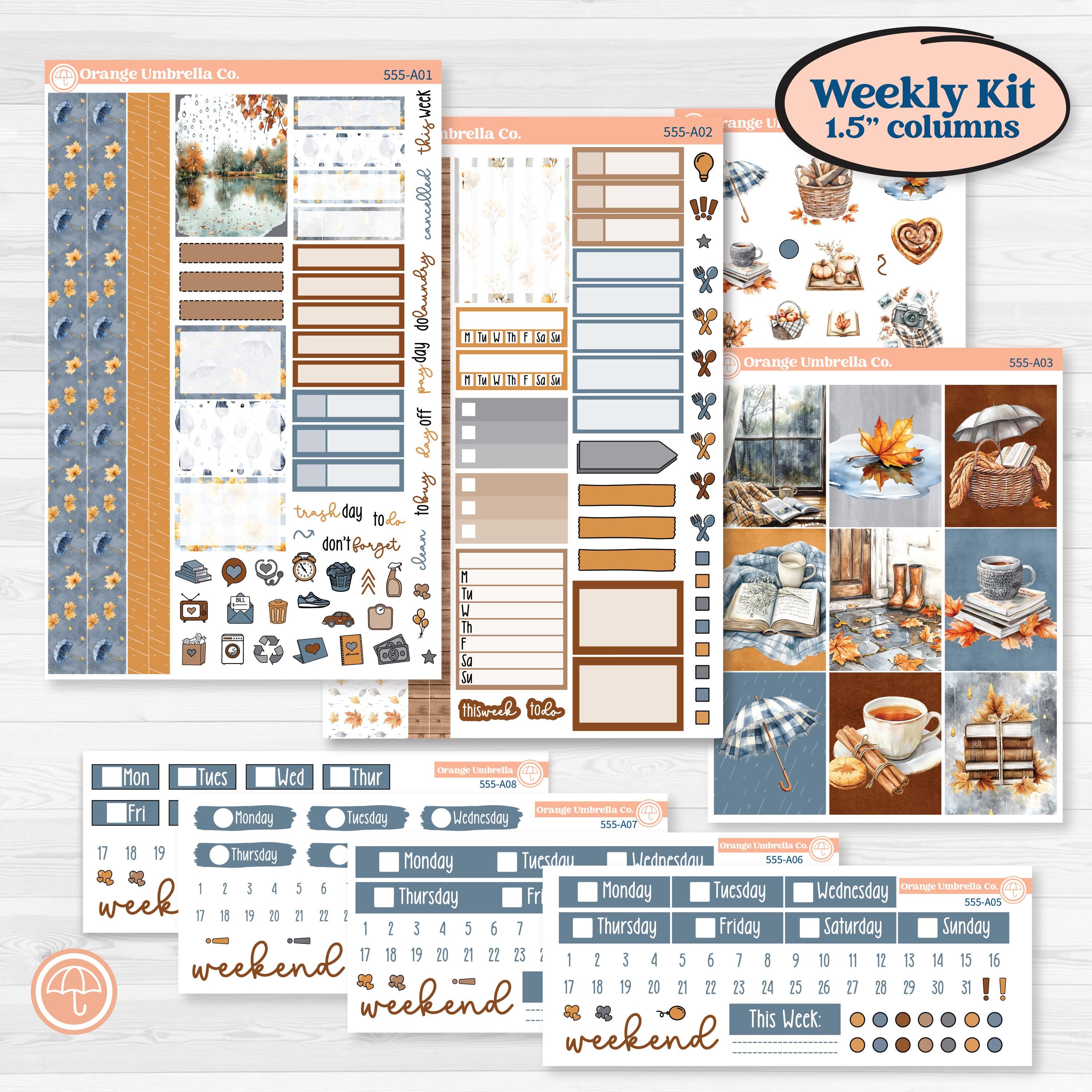 Reading Planner Kit | Weekly Sticker Kit for Vertical Planners like Erin Condren | Reading Weather | KIT-555-A