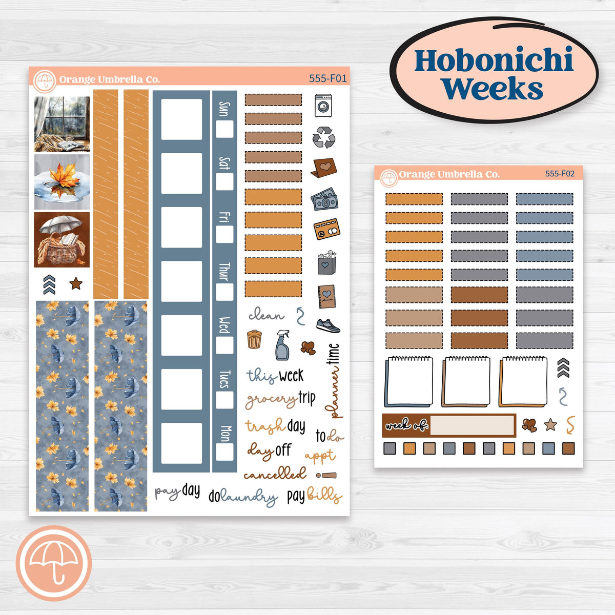 Reading Planner Kit | Hobonichi Weeks Weekly Planner Kit Stickers | Reading Weather | KIT-555-F