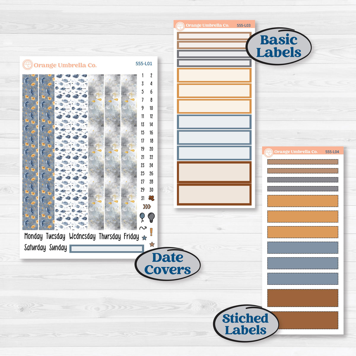 Reading Planner Kit | 7x9 Plum Daily Planner Kit Stickers | Reading Weather | KIT-555-L
