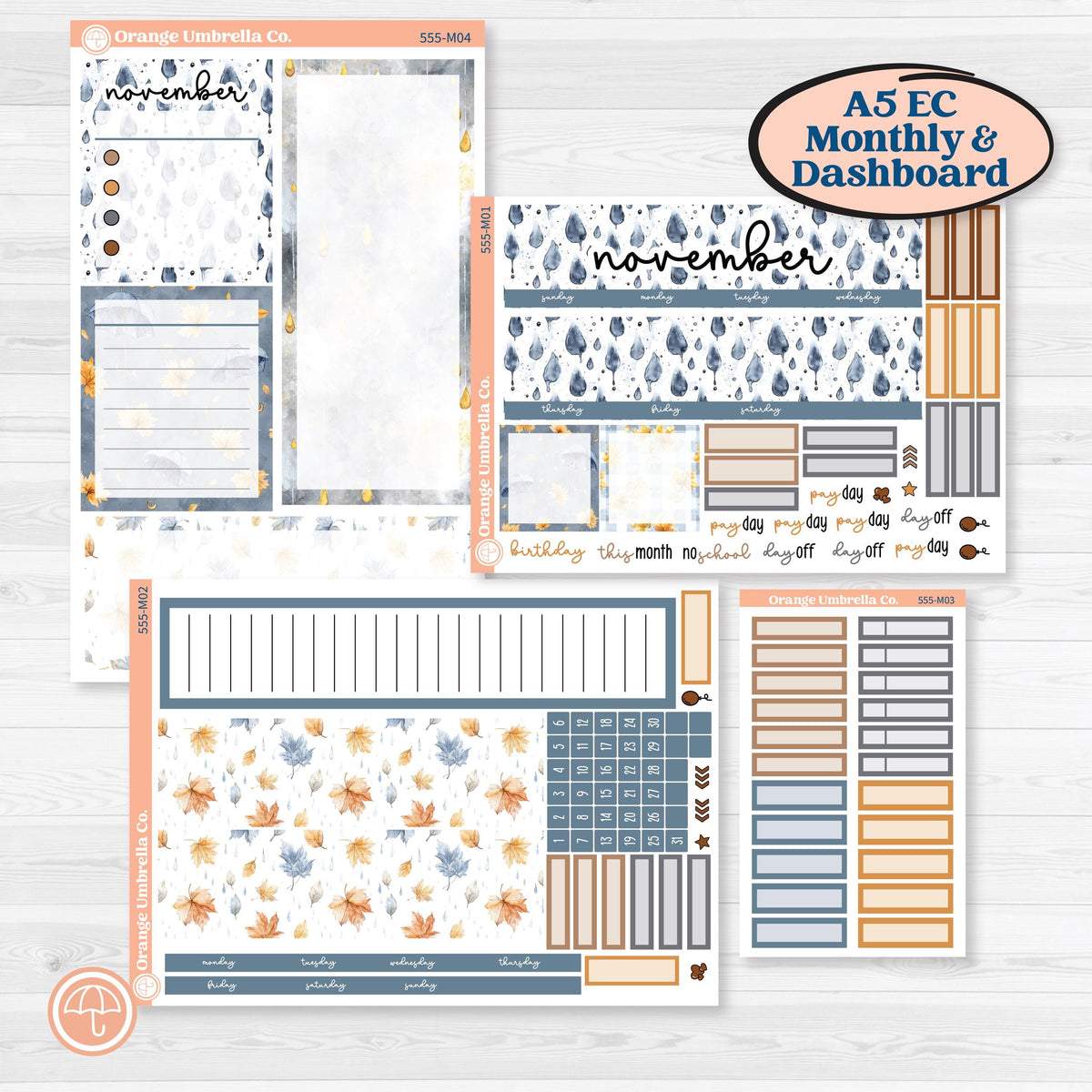 Reading Planner Kit | A5 Erin Condren Monthly & Productivity Dashboard Sticker Kit | Reading Weather | KIT-555-M