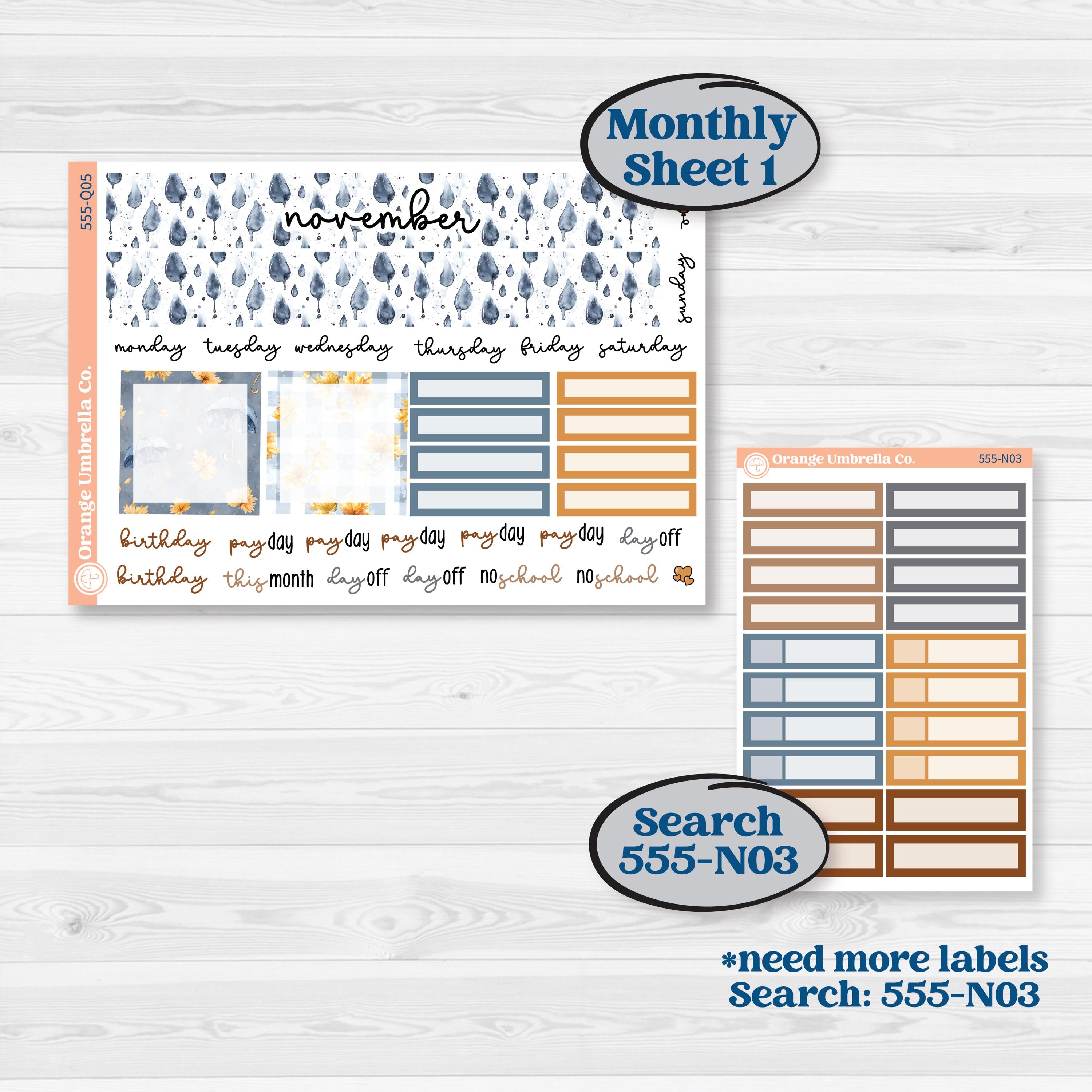 Reading Planner Kit | 7x9 Plum Monthly & Dashboard Planner Kit Stickers | Reading Weather | KIT-555-Q