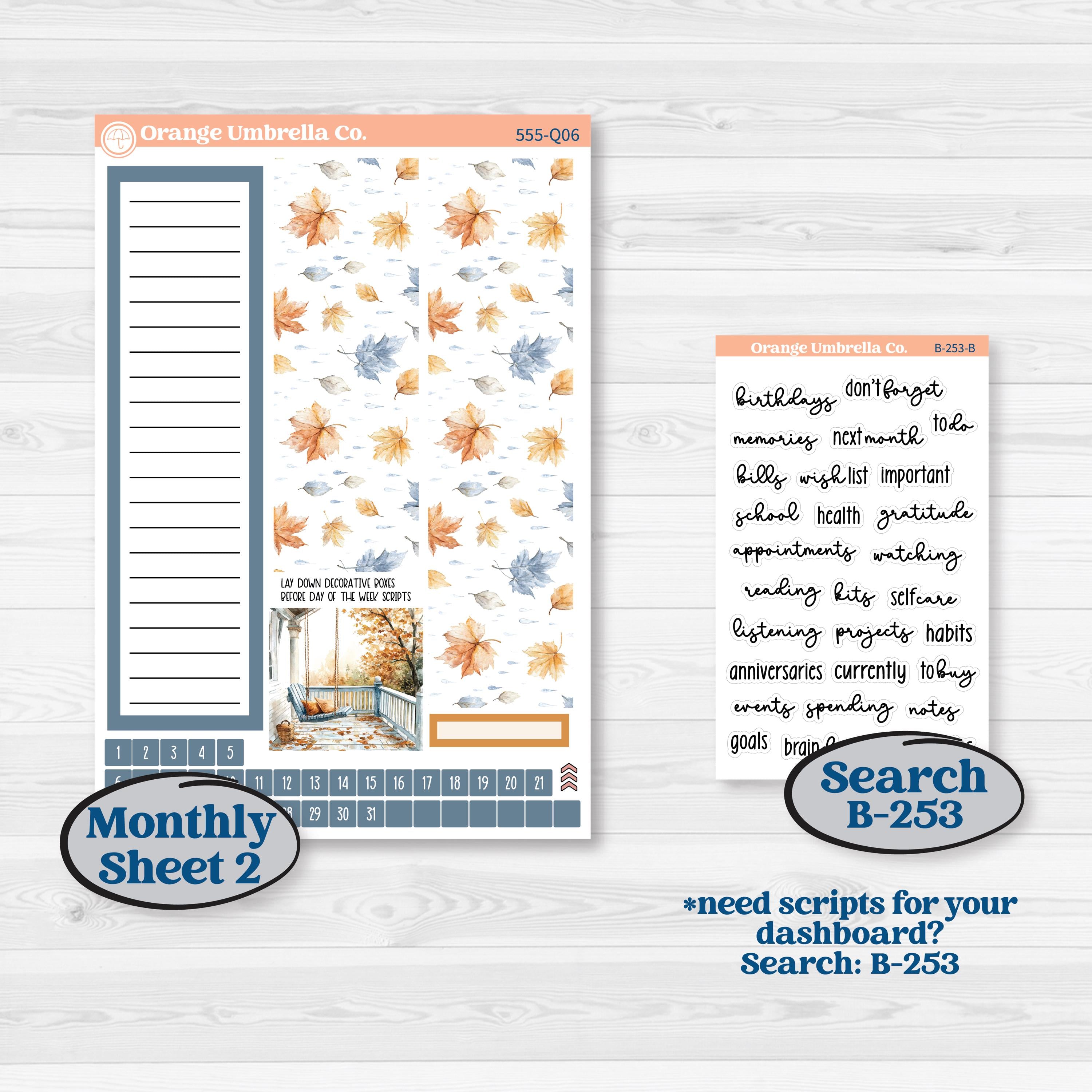 Reading Planner Kit | 7x9 Plum Monthly & Dashboard Planner Kit Stickers | Reading Weather | KIT-555-Q