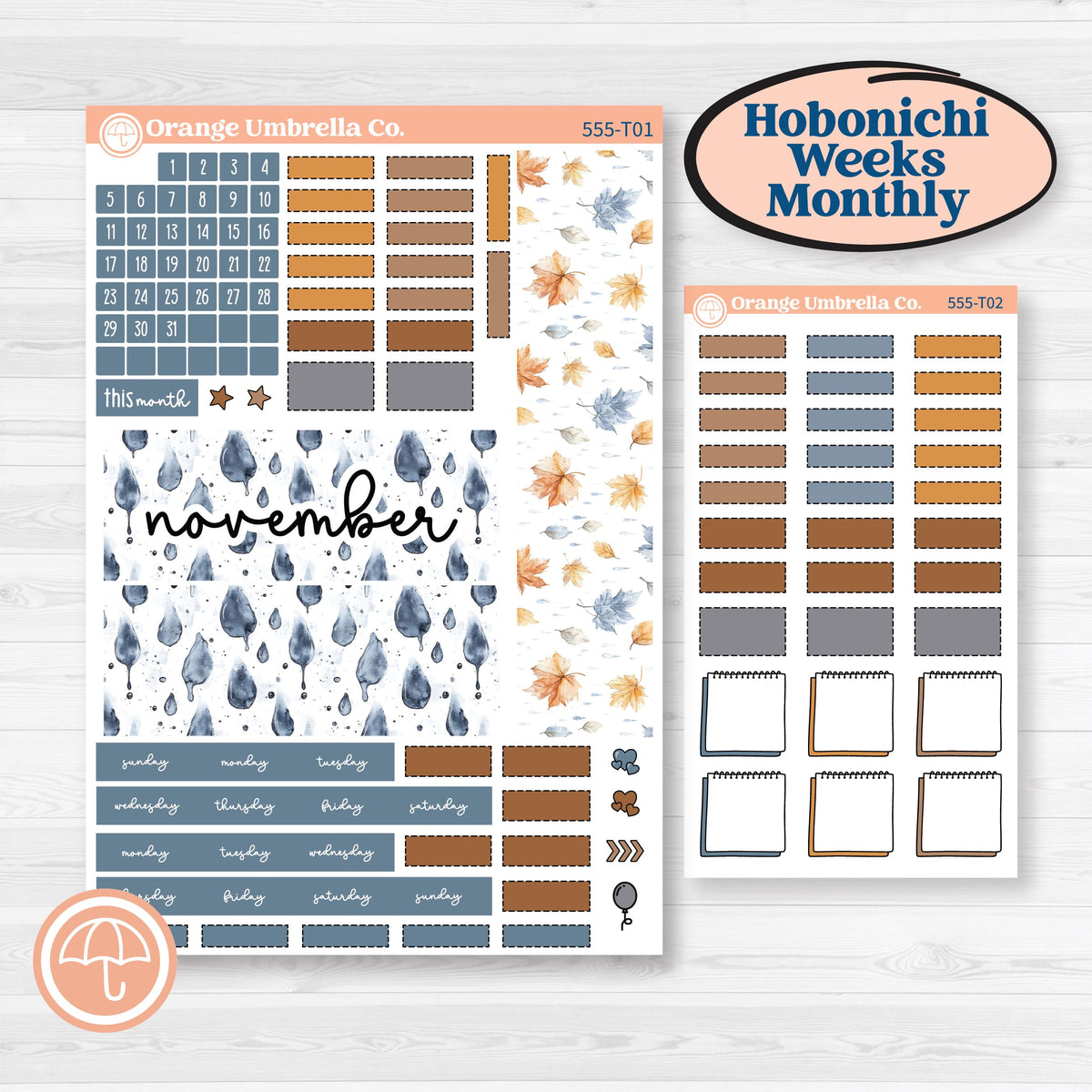 Reading Planner Kit | Hobonichi Weeks Monthly Planner Kit Stickers | Reading Weather | KIT-555-T