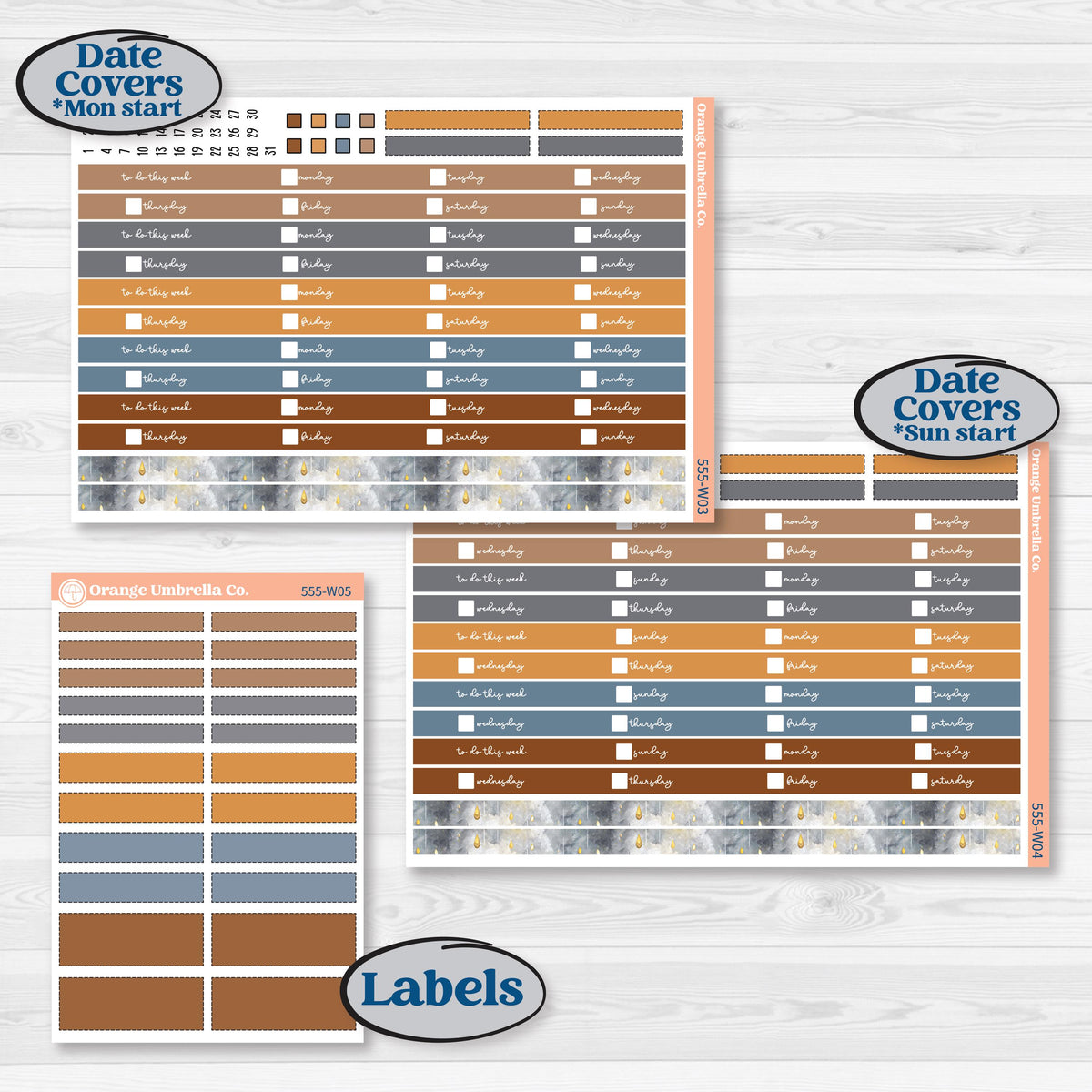 Reading Planner Kit | Laurel Denise Scout Large Planner Kit Stickers | Reading Weather | KIT-555-W