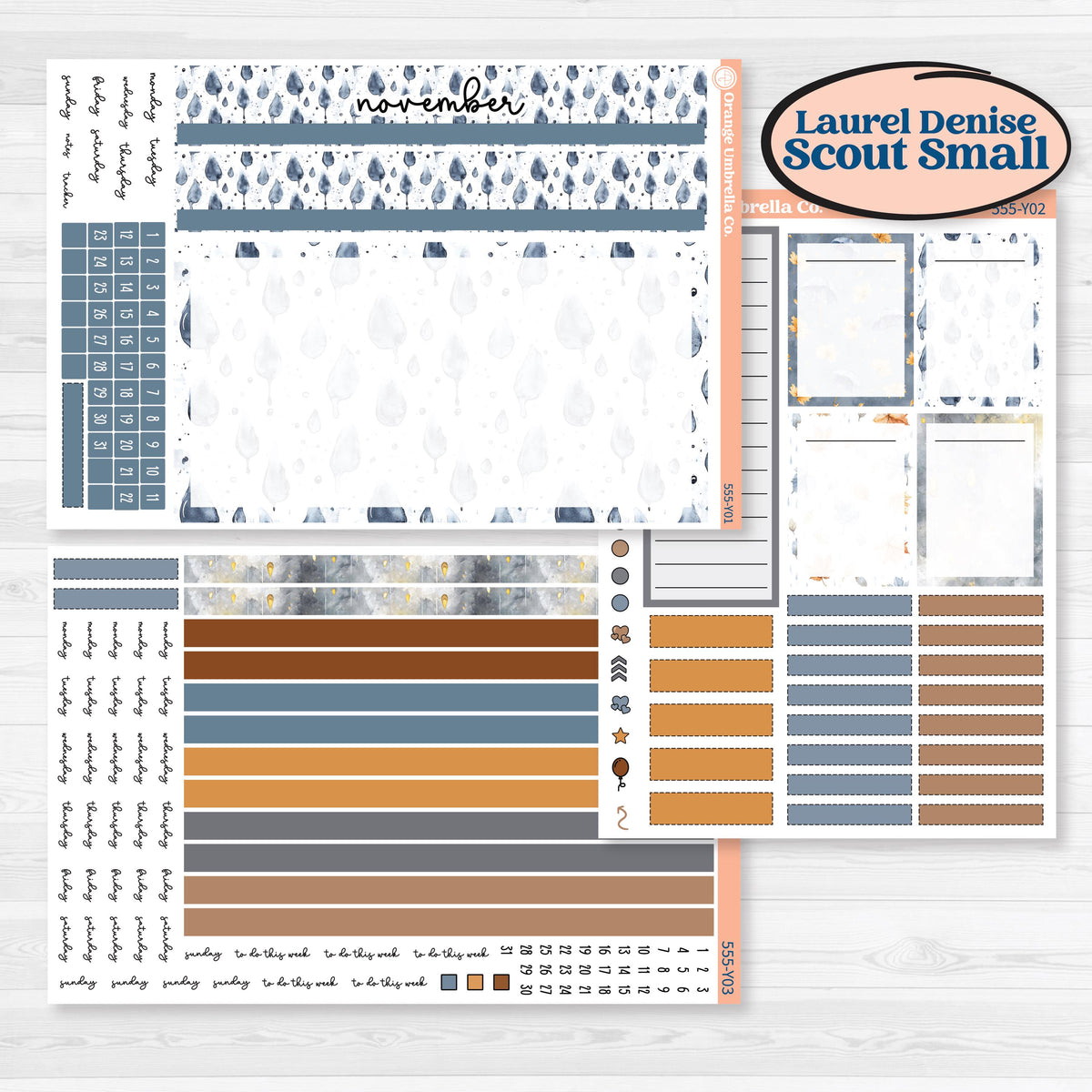Reading Planner Kit | Laurel Denise Scout Small Planner Kit Stickers | Reading Weather | KIT-555-Y