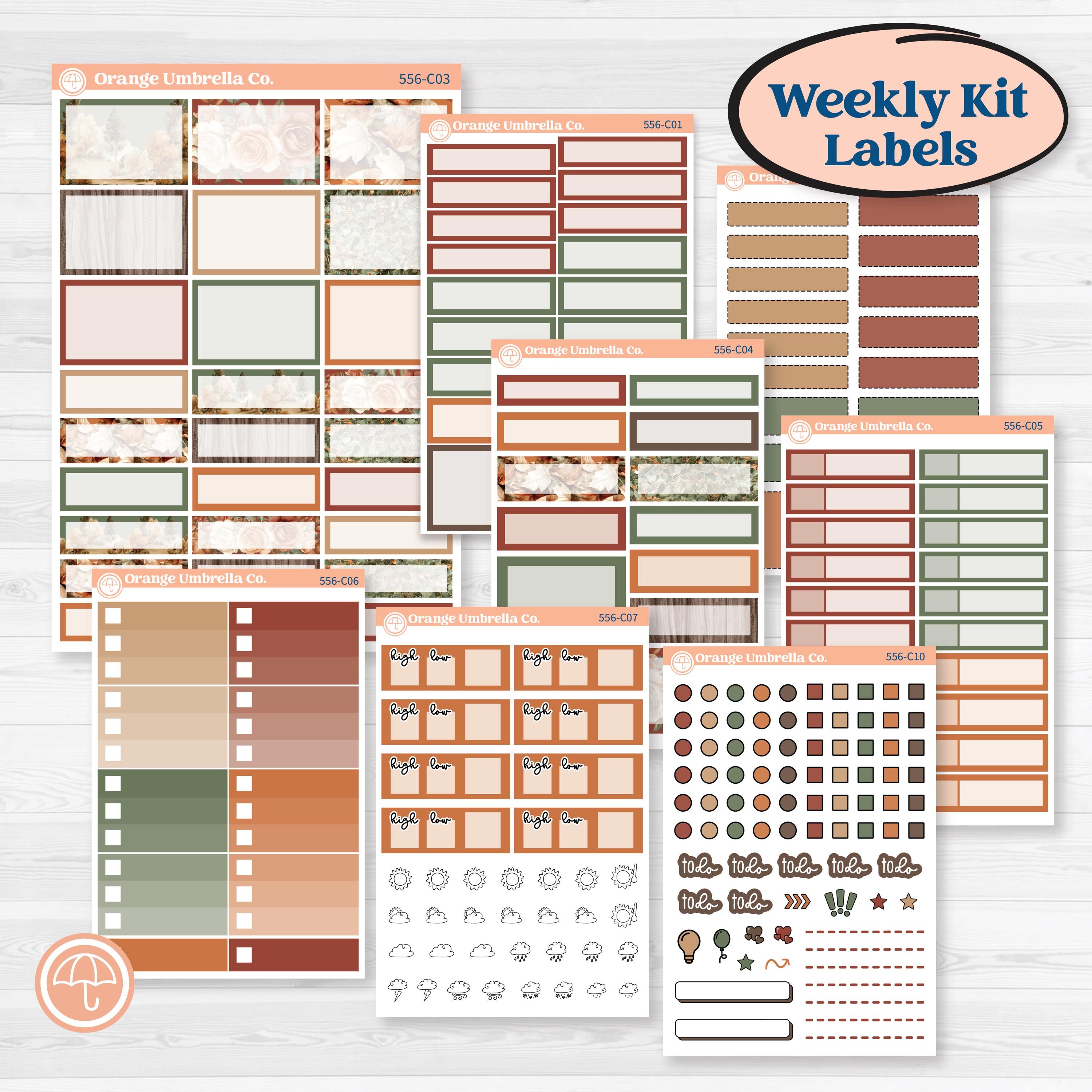 Woodland Animal Kit | Weekly Add-On Labels Planner Kit Stickers | Woodland Zoo | KIT-556-C