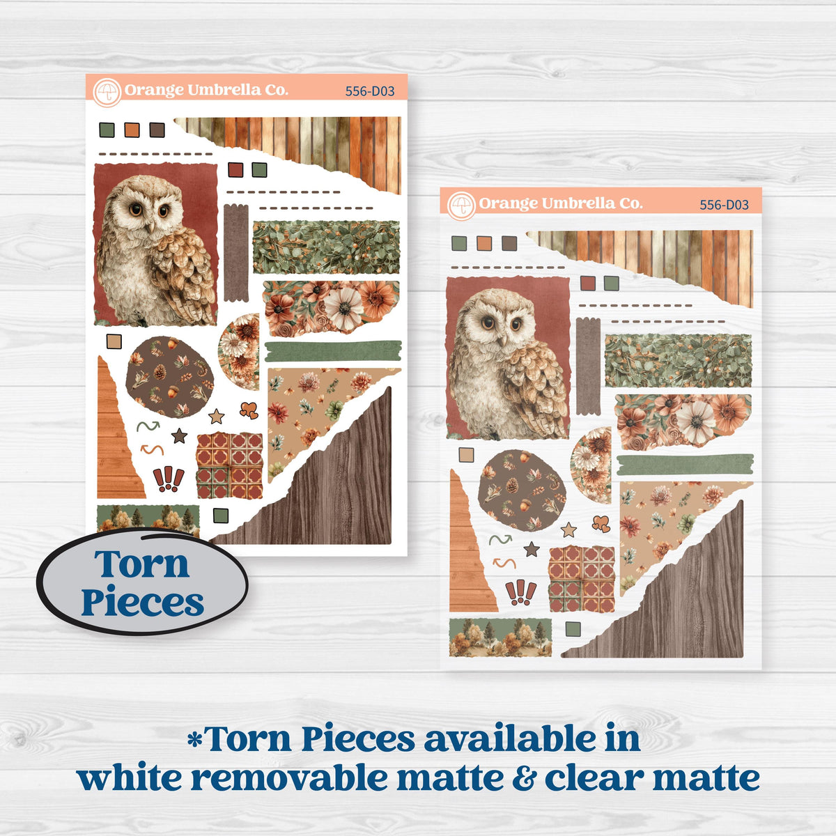 Woodland Animal Kit | Journaling or Scrapbooking Kit | Creative Junk Journal Planner Stickers | Woodland Zoo | KIT-556-D