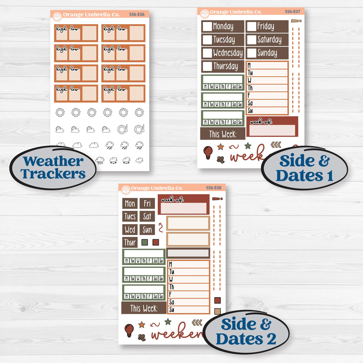 Woodland Animal Kit | Hobonichi Cousin Weekly & Daily Planner Kit Stickers | Woodland Zoo | KIT-556-E