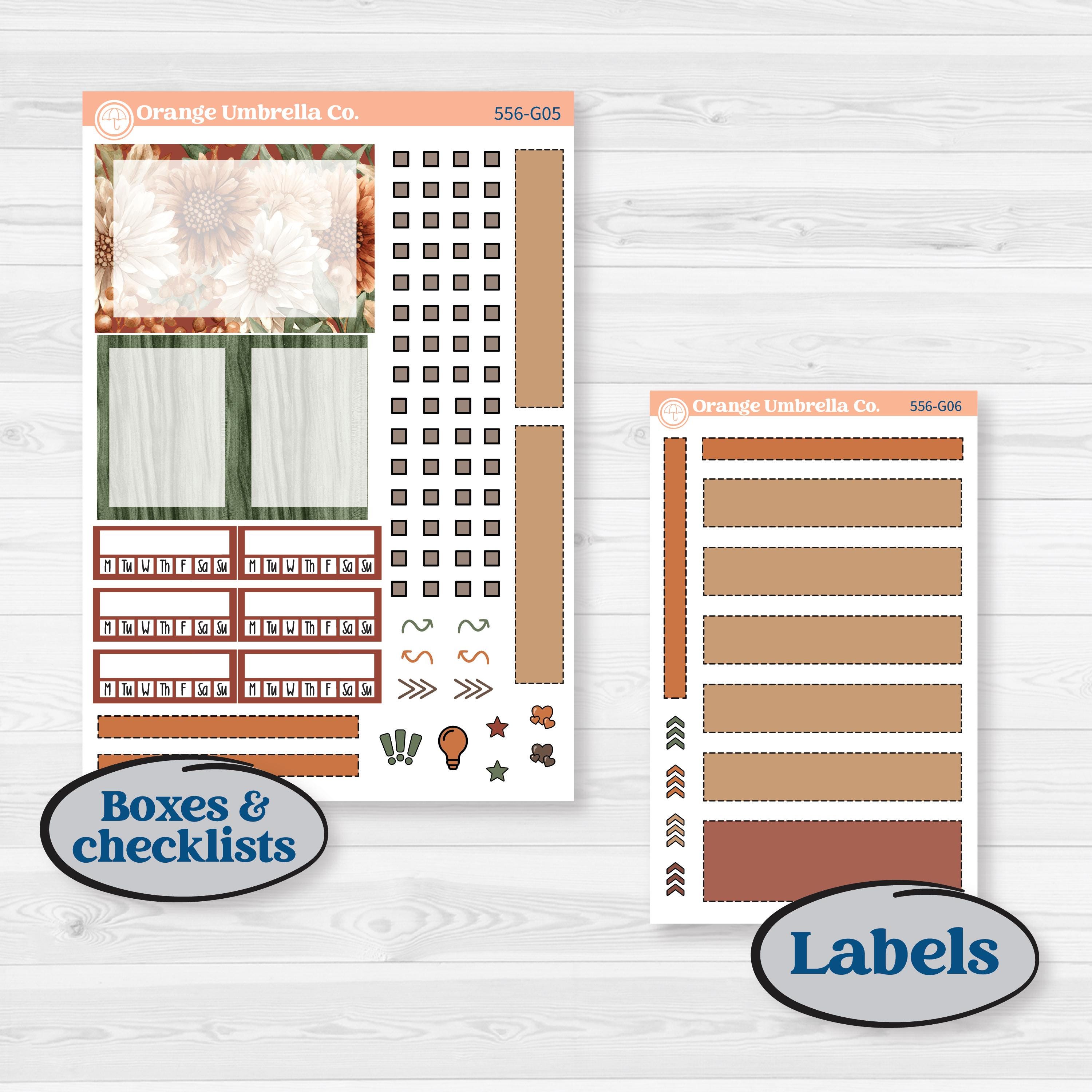 Woodland Animal Kit | Erin Condren A5 Weekly Dashboard Planner Kit Stickers | Woodland Zoo | KIT-556-G4