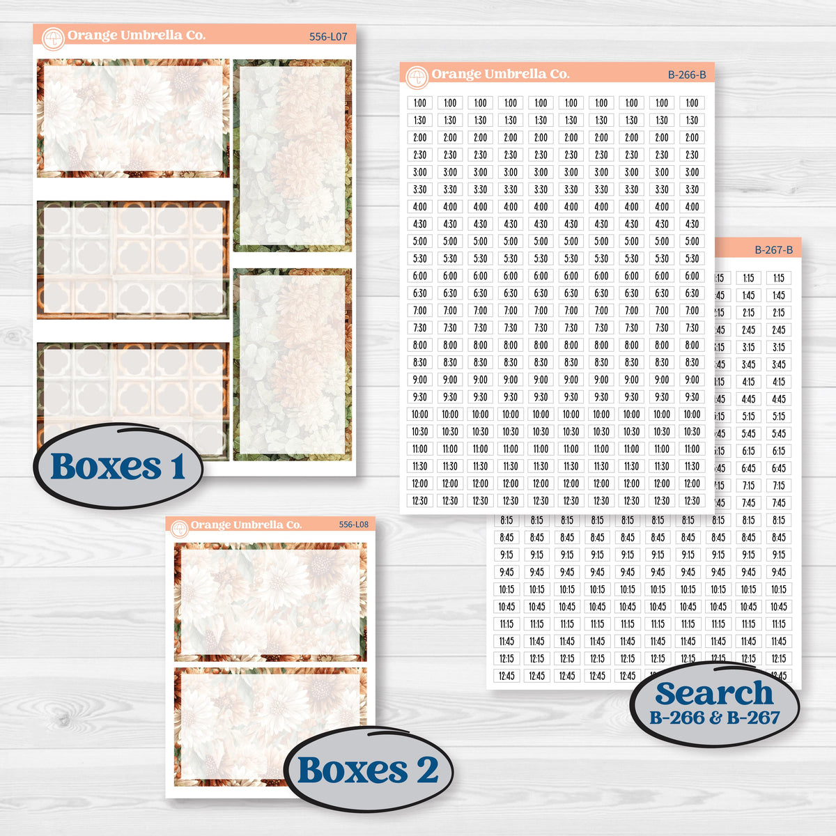 Woodland Animal Kit | 7x9 Plum Daily Planner Kit Stickers | Woodland Zoo | KIT-556-L