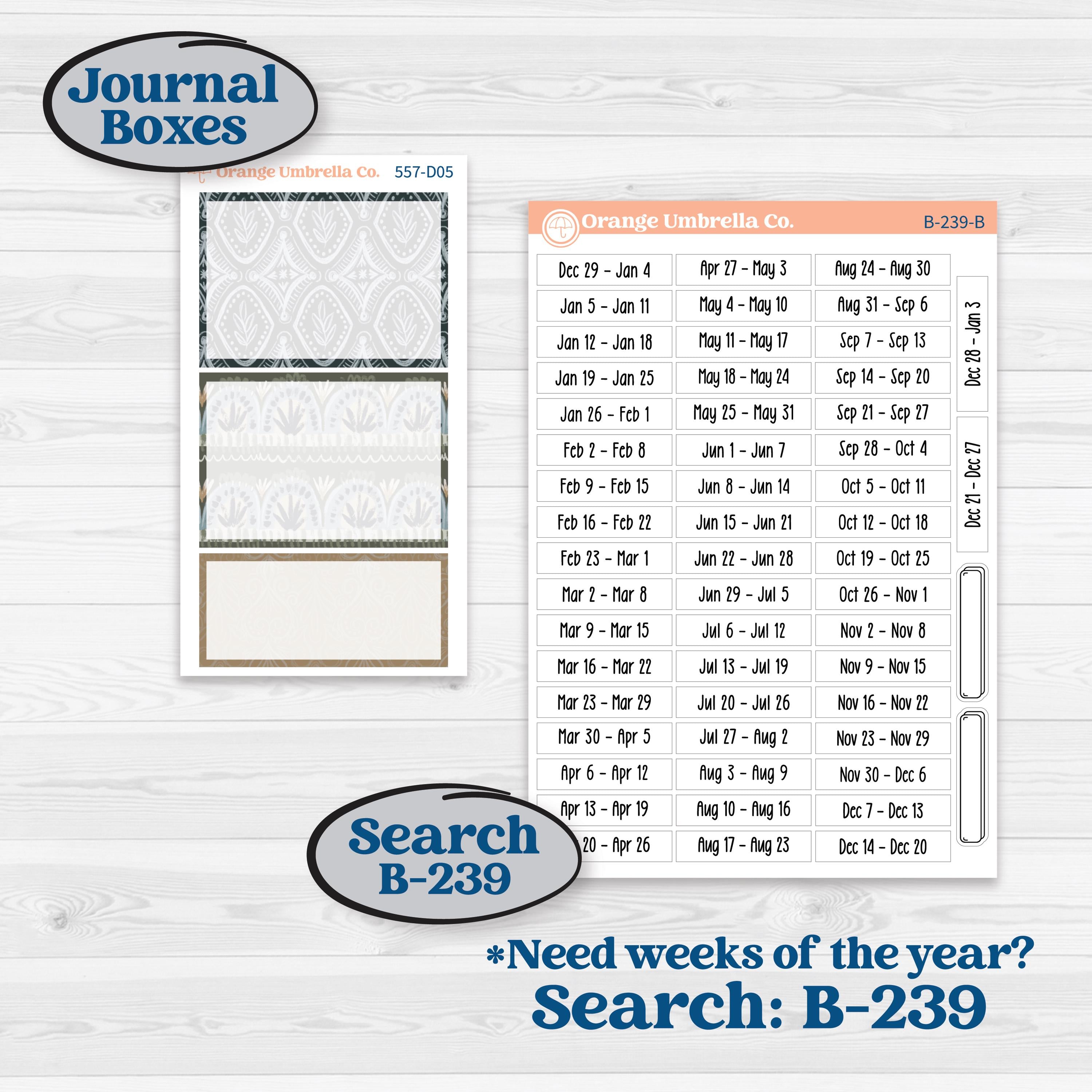 Blue Floral Kit | Journaling or Scrapbooking Kit | Creative Junk Journal Planner Stickers | Sagebrush & Ice | KIT-557-D