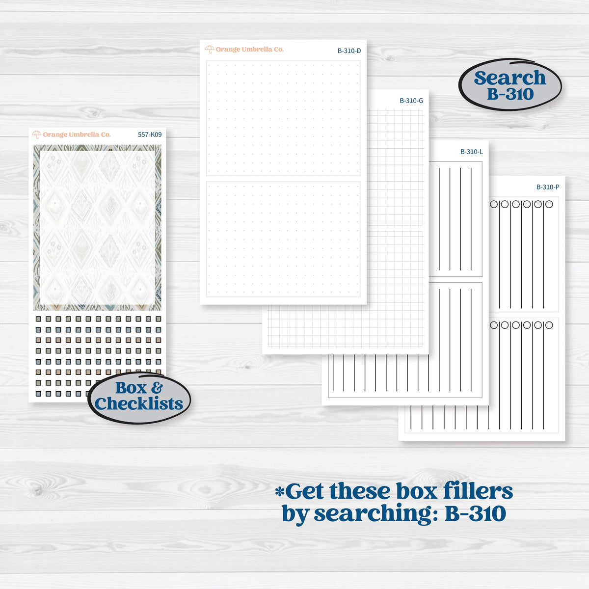 Blue Floral Kit | 7x9 Erin Condren Daily Duo Planner Kit Stickers | Sagebrush & Ice | KIT-557-K