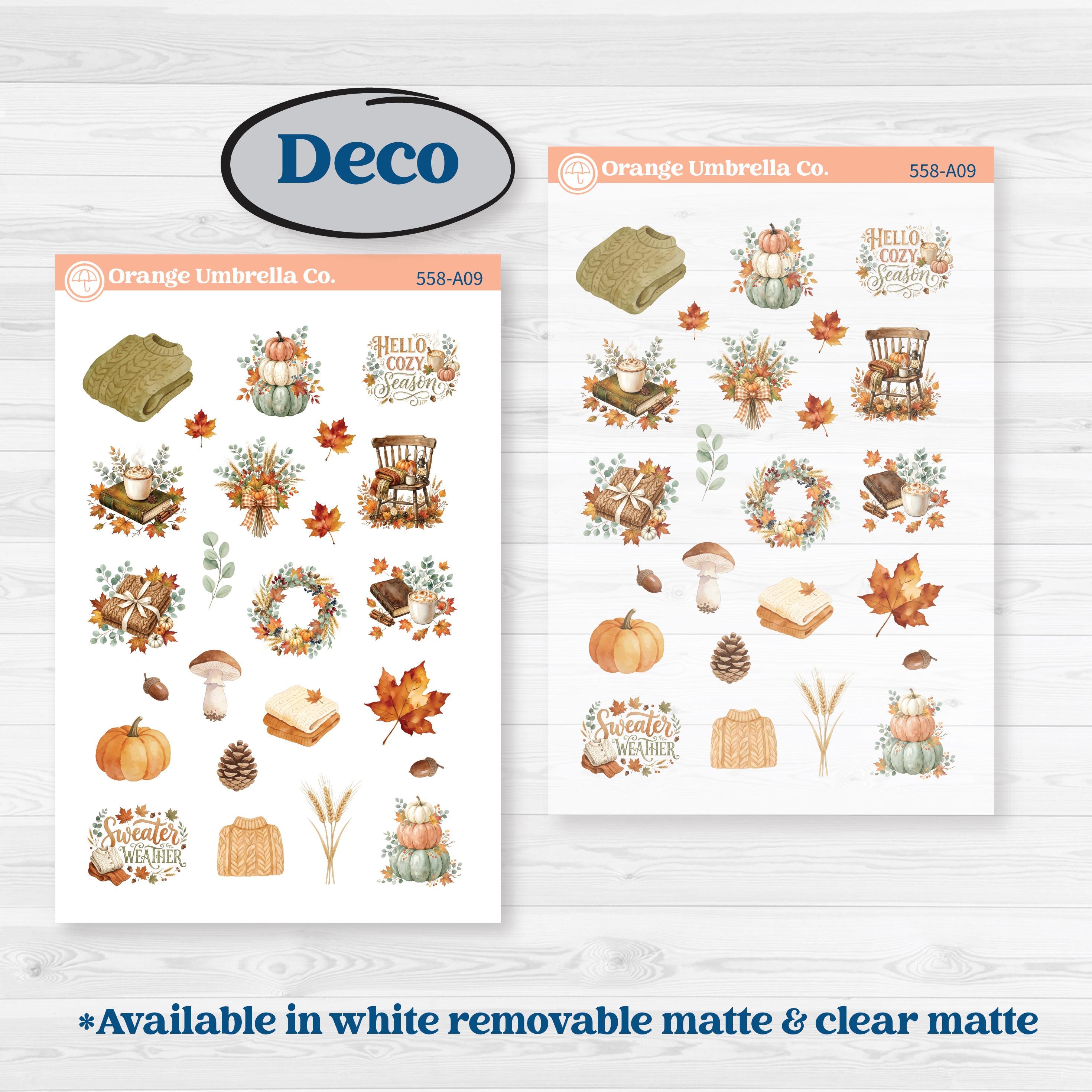Autumn Sweater Weather Kit | Weekly Sticker Kit for Vertical Planners like Erin Condren | Soft Sweaters | KIT-558-A