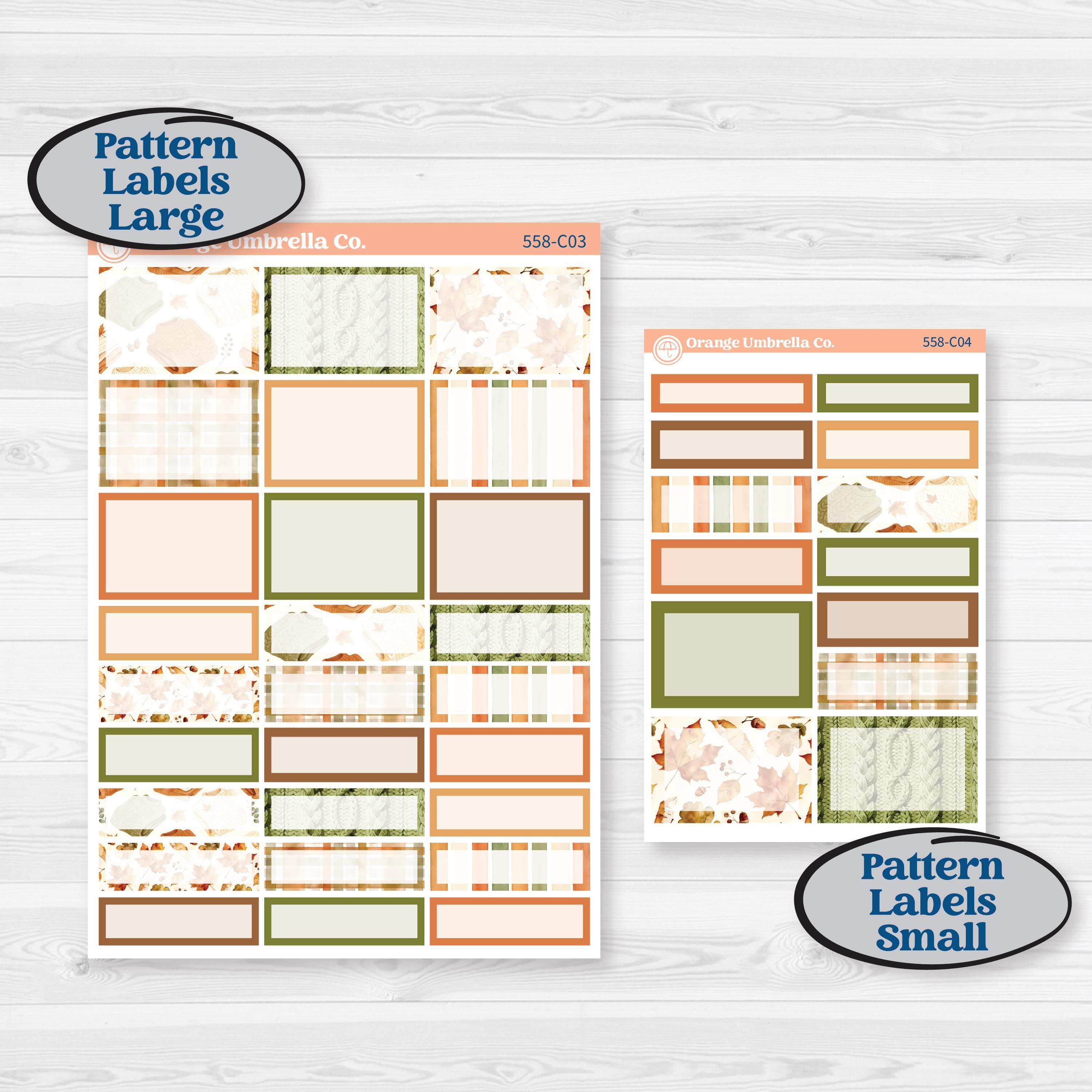 Autumn Sweater Weather Kit | Weekly Add-On Labels Planner Kit Stickers | Soft Sweaters | KIT-558-C
