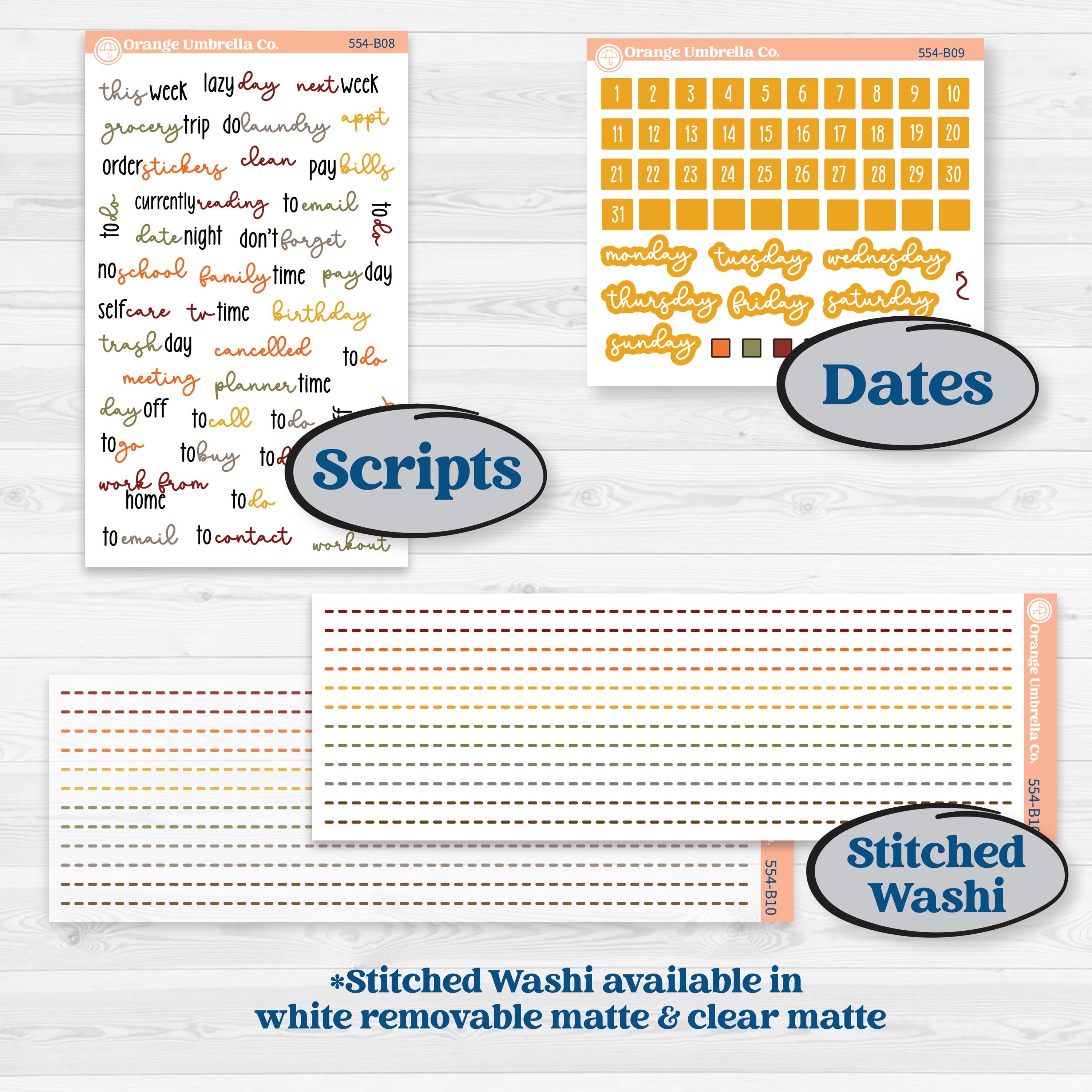 Thanksgiving Planner Kit | Weekly Add-On Planner Kit Stickers | Gather In Gratitude | KIT-554-B