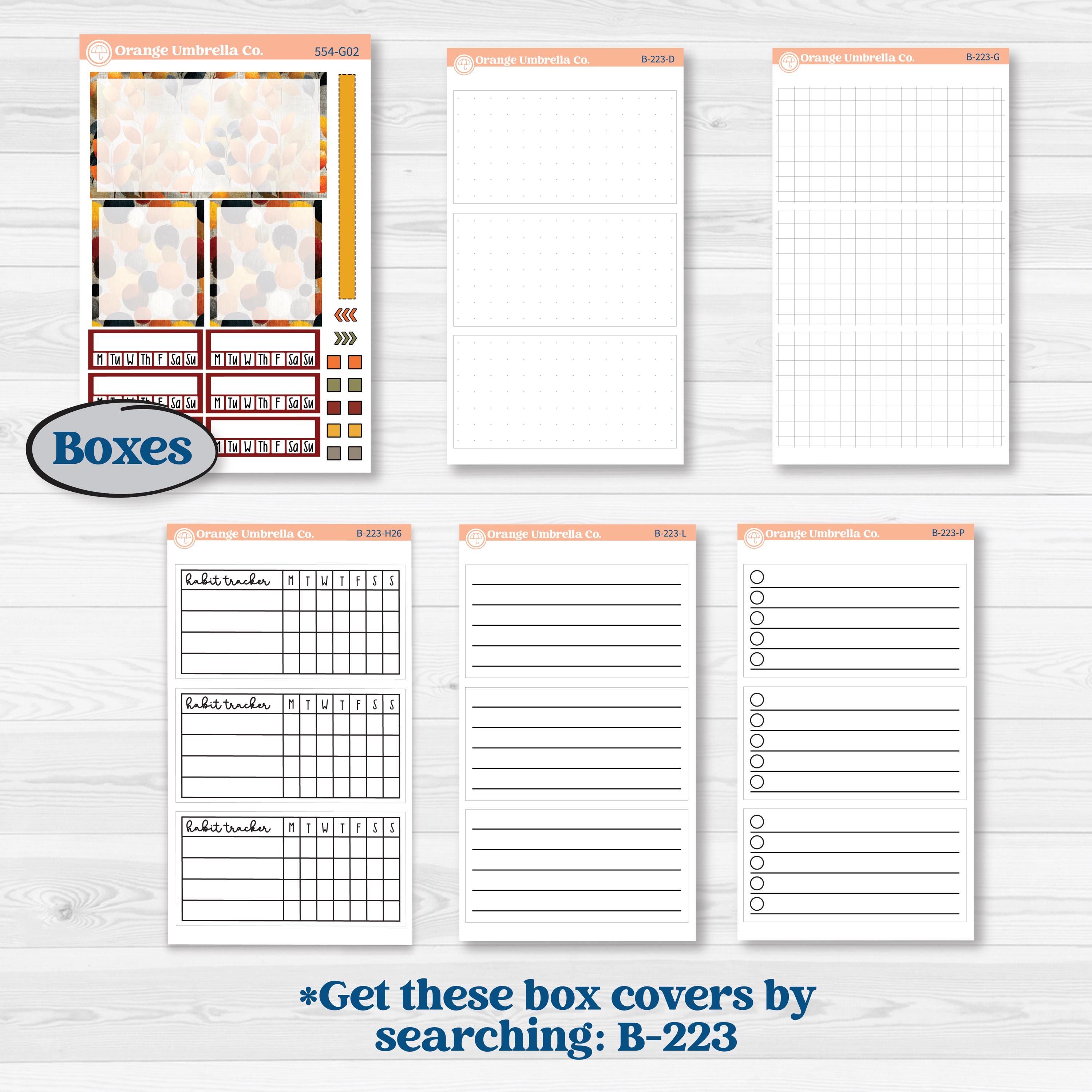 Thanksgiving Planner Kit | Erin Condren 7x9 Weekly Dashboard Planner Kit Stickers | Gather In Gratitude | KIT-554-G