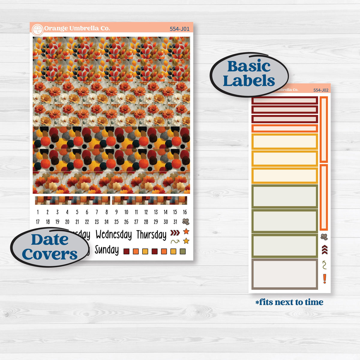 Thanksgiving Planner Kit | A5 Daily Duo Planner Kit Stickers | Gather In Gratitude | KIT-554-J