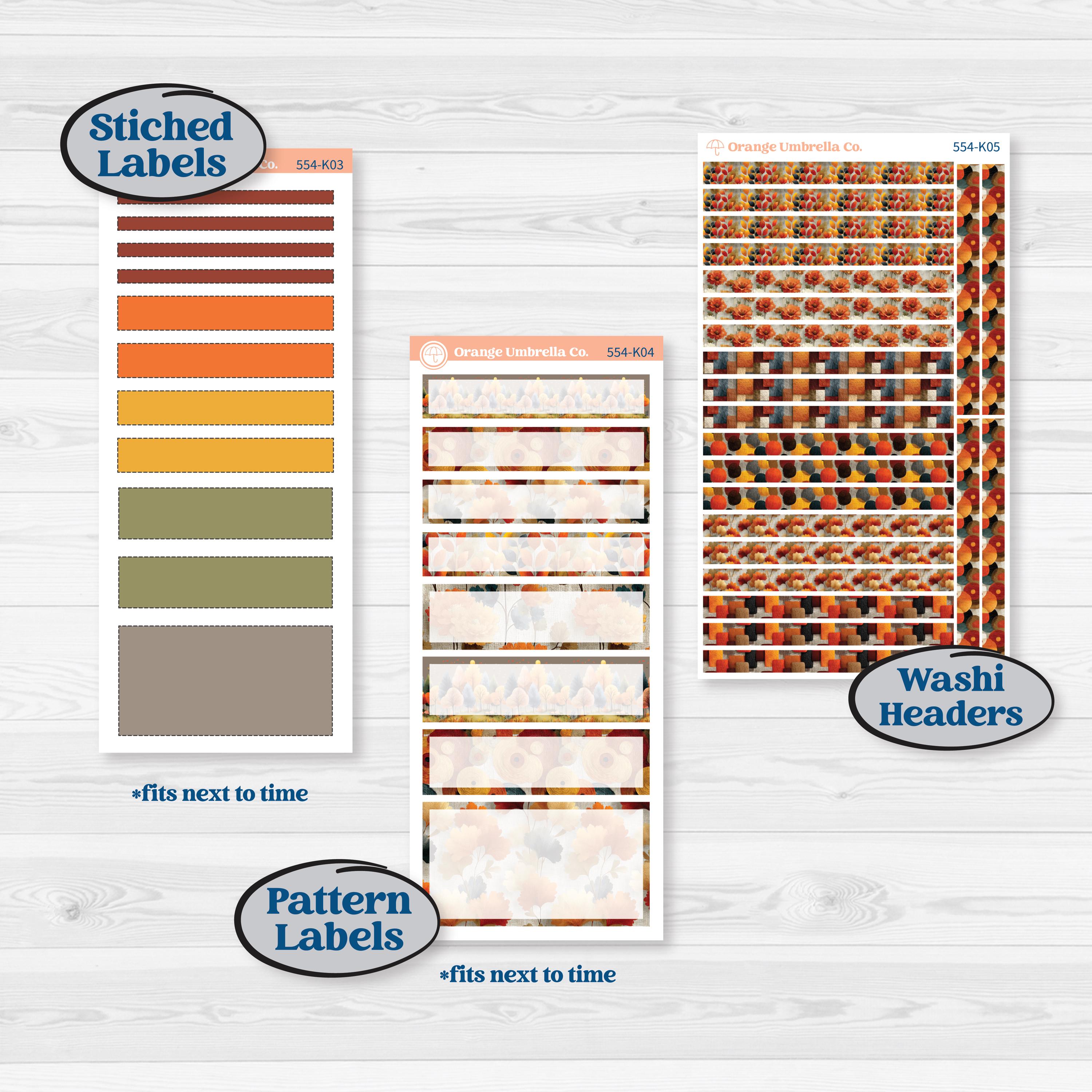 Thanksgiving Planner Kit | 7x9 Erin Condren Daily Duo Planner Kit Stickers | Gather In Gratitude | KIT-554-K