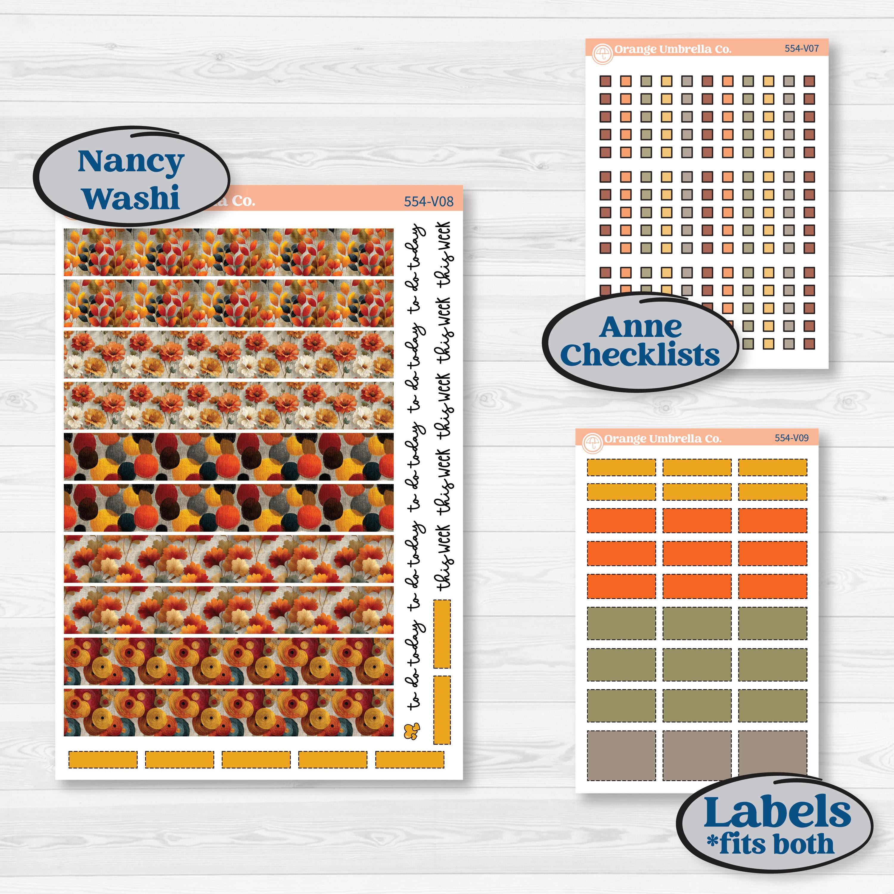 Thanksgiving Planner Kit | Laurel Denise Nancy Large & Anne Large Planner Kit Stickers | Gather In Gratitude | KIT-554-V
