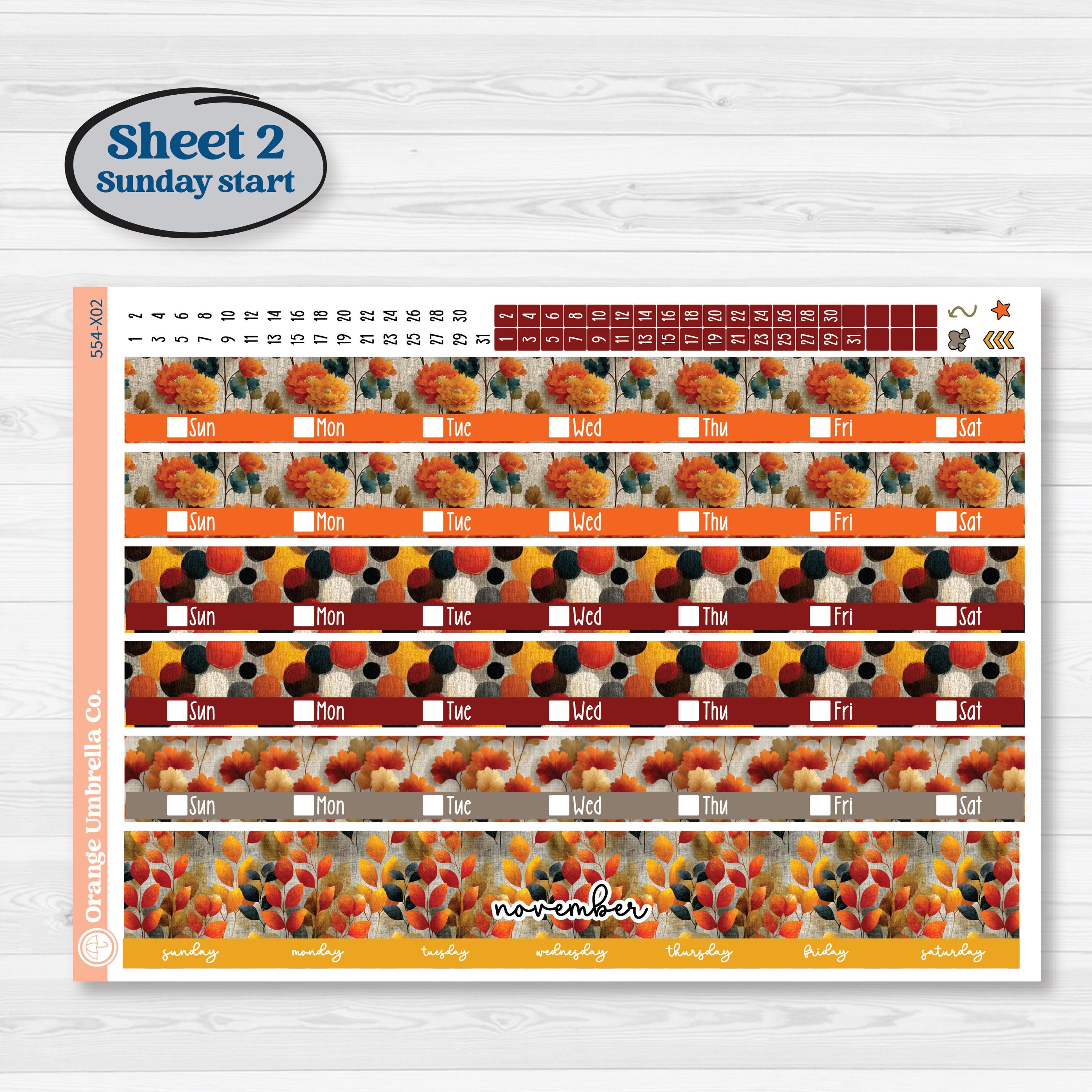 Thanksgiving Planner Kit | Laurel Denise Jo Large Planner Kit Stickers | Gather In Gratitude | KIT-554-X