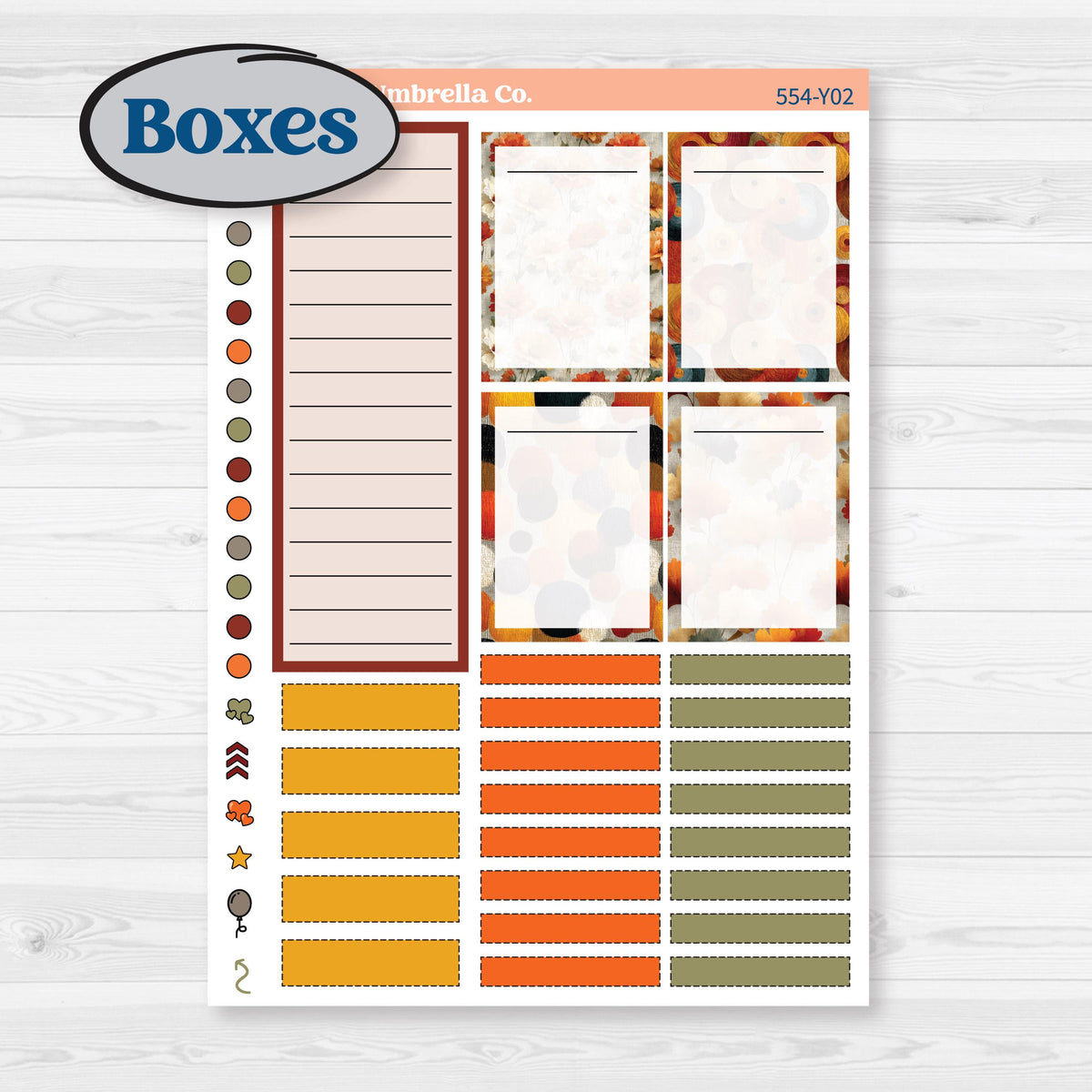 Thanksgiving Planner Kit | Laurel Denise Scout Small Planner Kit Stickers | Gather In Gratitude | KIT-554-Y