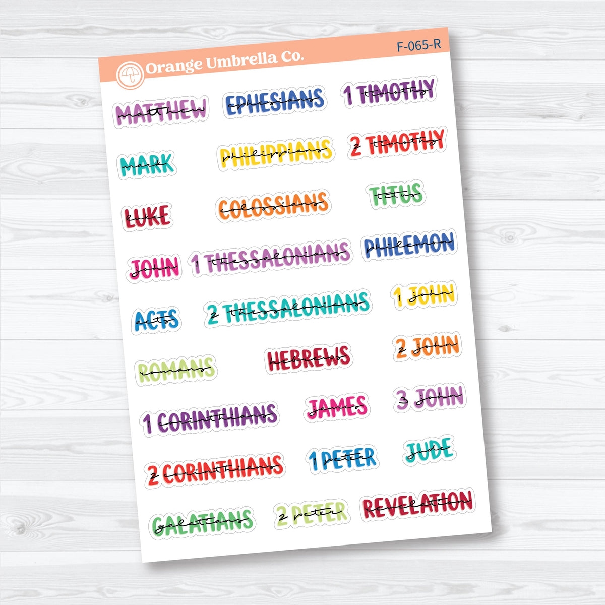 Mini Books of the Bible | Faith & Bible Journaling Planner Stickers | F-064-065-R