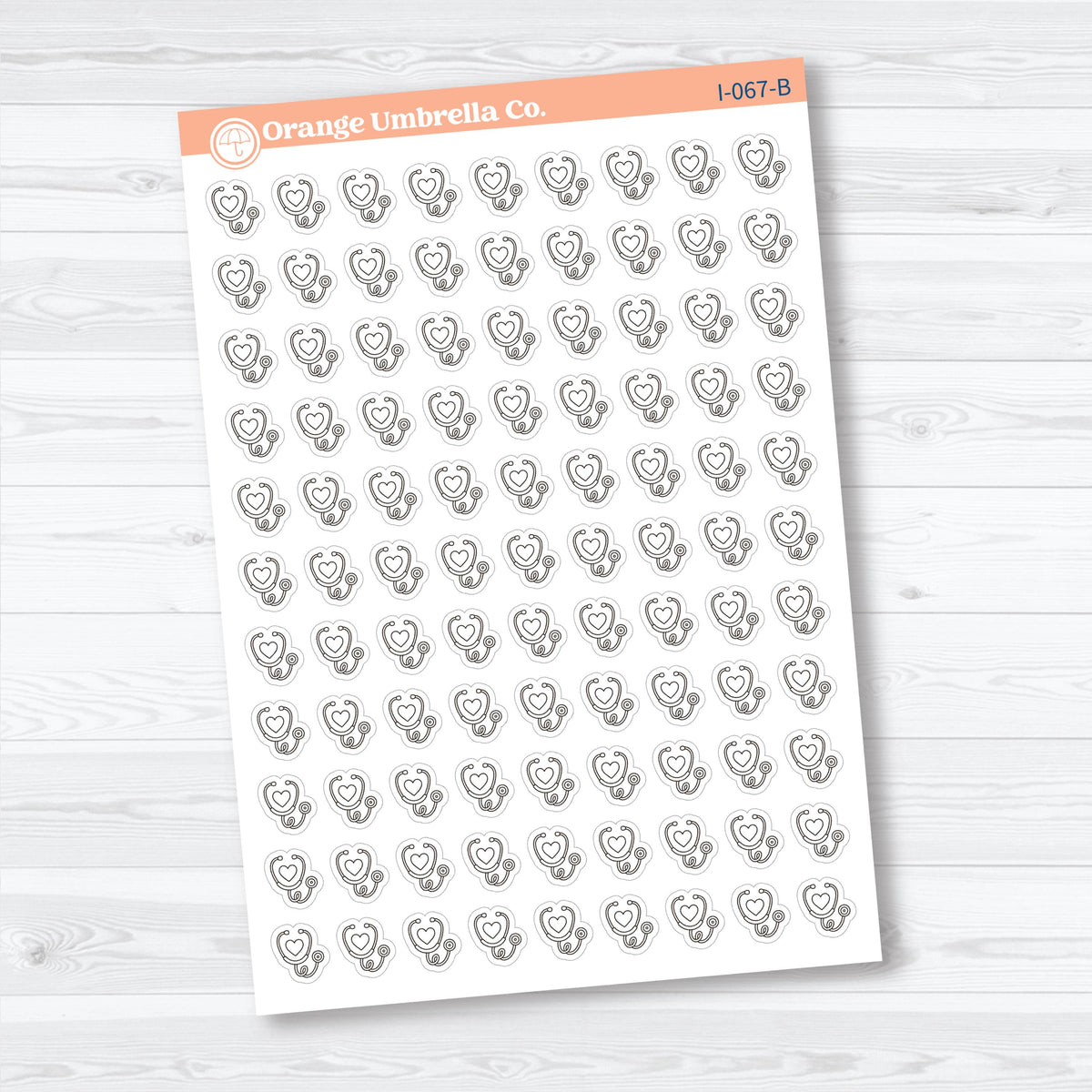Doctor Appointment Stethoscope Icons | Medical Planner Stickers | I-067