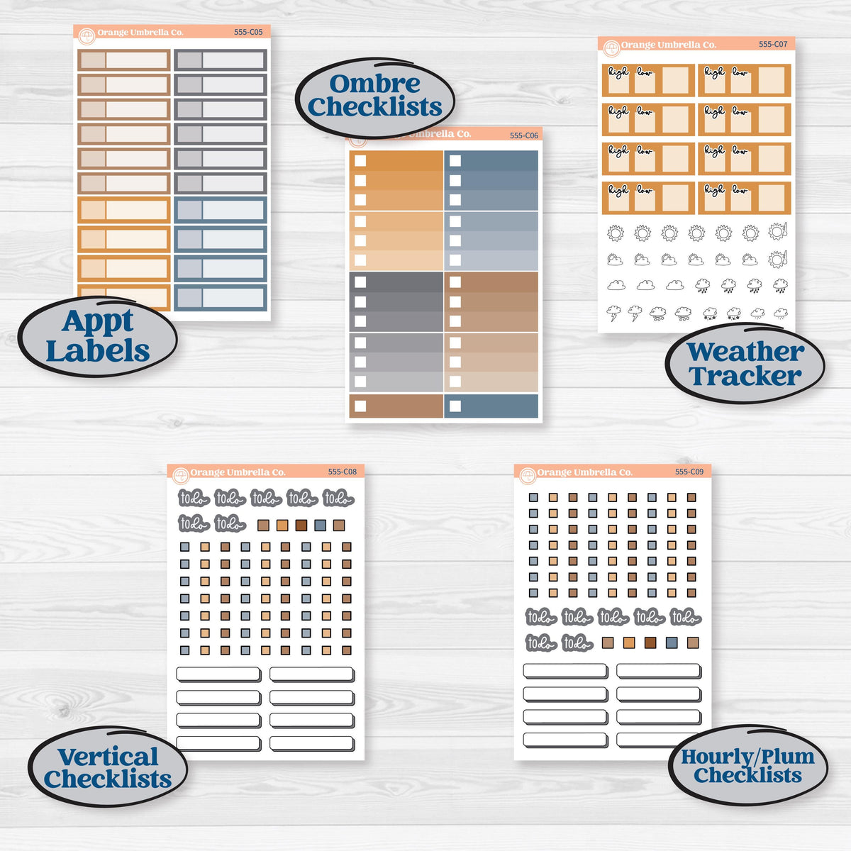 Reading Planner Kit | Weekly Add-On Labels Planner Kit Stickers | Reading Weather | KIT-555-C