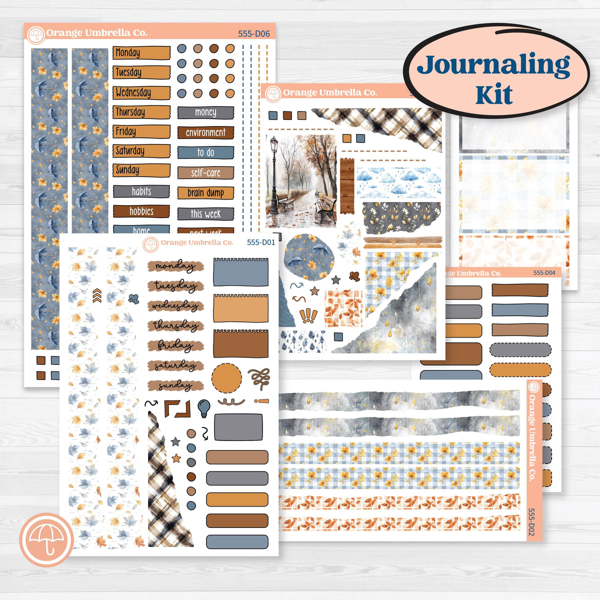 Reading Planner Kit | Journaling or Scrapbooking Kit | Creative Junk Journal Planner Stickers | Reading Weather | KIT-555-D