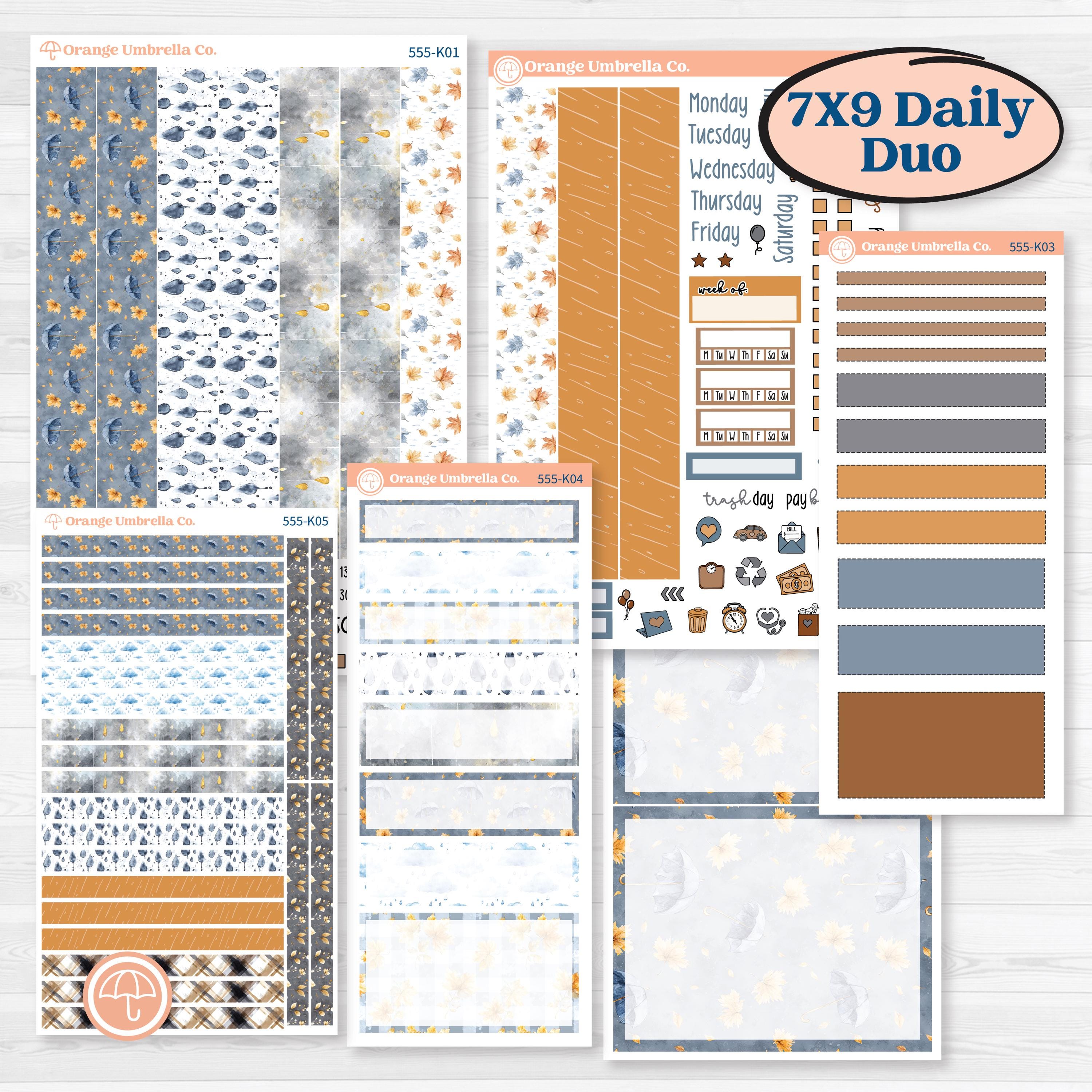 Reading Planner Kit | 7x9 Erin Condren Daily Duo Planner Kit Stickers | Reading Weather | KIT-555-K