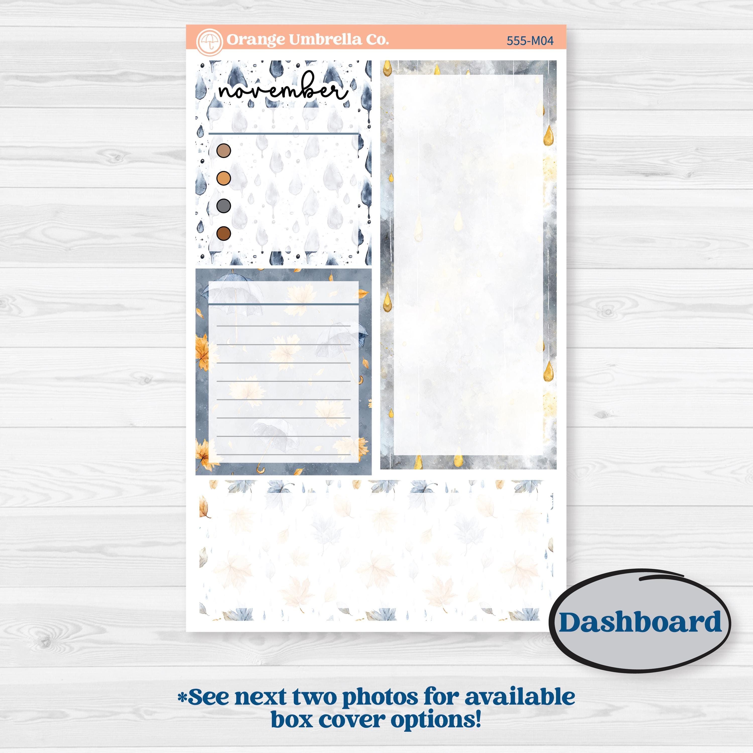 Reading Planner Kit | A5 Erin Condren Monthly & Productivity Dashboard Sticker Kit | Reading Weather | KIT-555-M