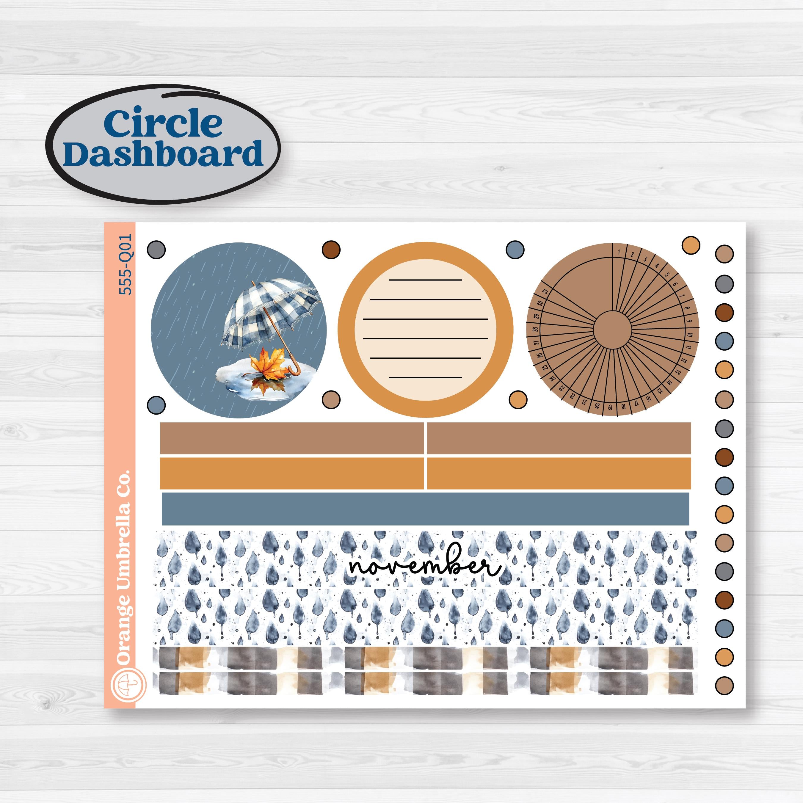 Reading Planner Kit | 7x9 Plum Monthly & Dashboard Planner Kit Stickers | Reading Weather | KIT-555-Q