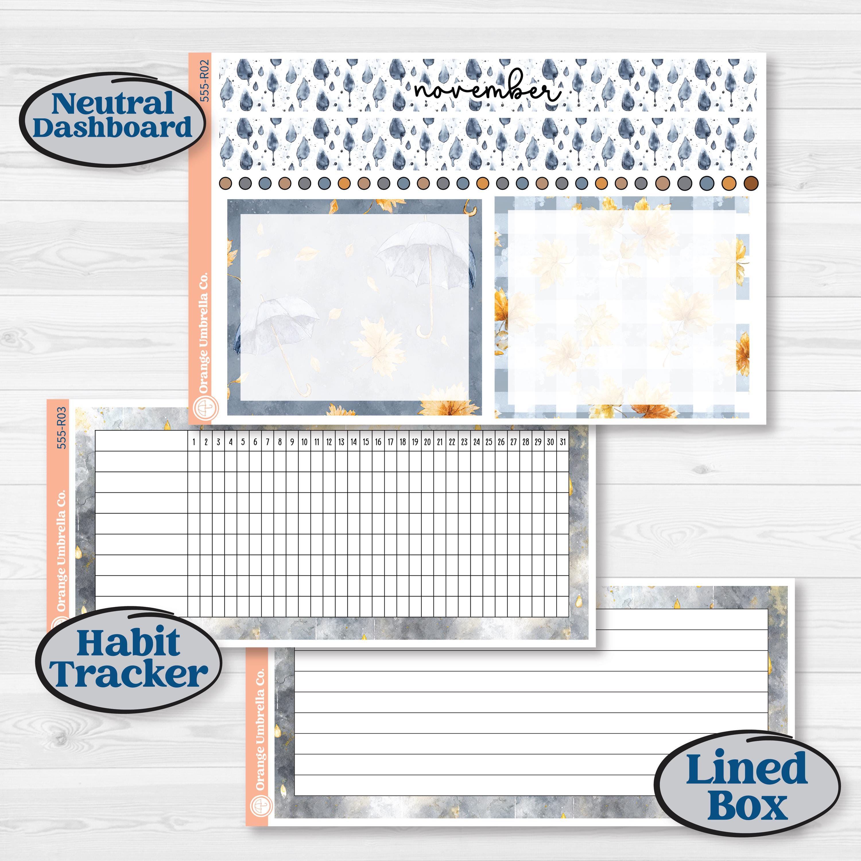 Reading Planner Kit | 8.5x11 Plum Monthly & Dashboard Planner Kit Stickers | Reading Weather | KIT-555-R